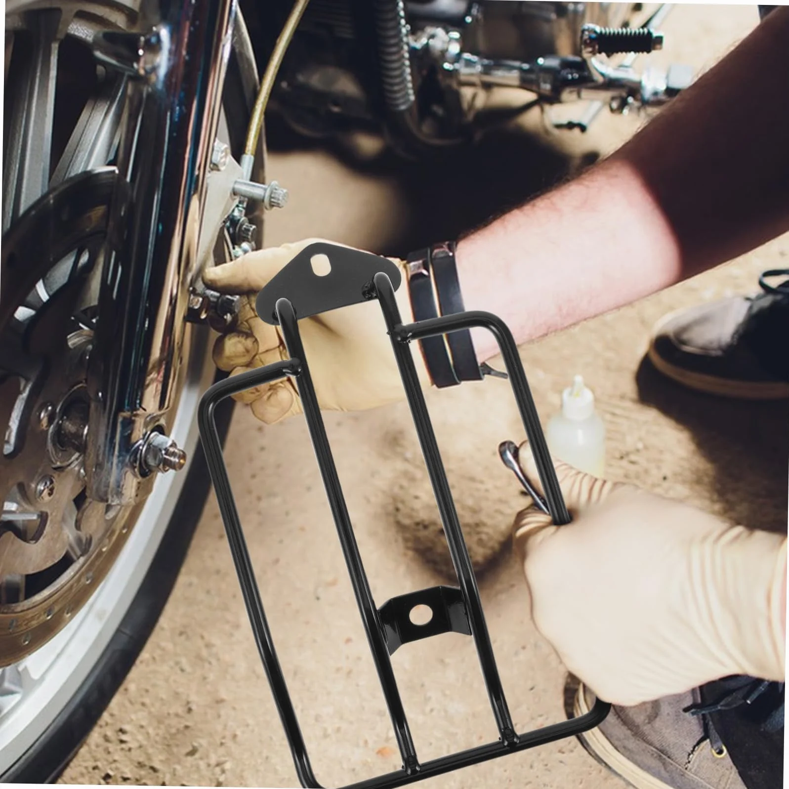 Cabilock Marco De Trasera Modificado De Soporte Trasero para Moto Estante De Equipaje para Motocicleta Rejilla Trasera Portaequipajes para Moto Asiento Trasero Planchar Negro