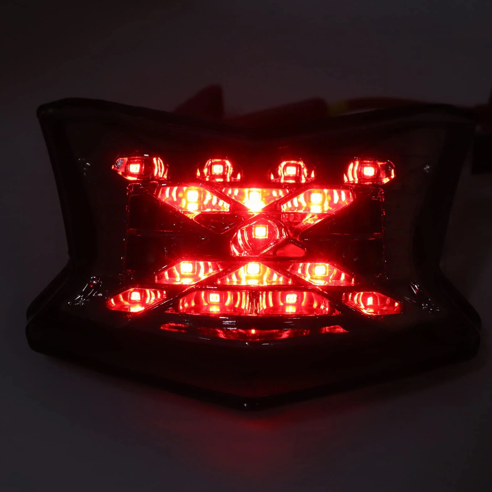 Montaje de luz trasera LED para motocicleta, lente transparente compatible con Kawasaki Z900/Z650/Ninja 650 2017 2018 2019