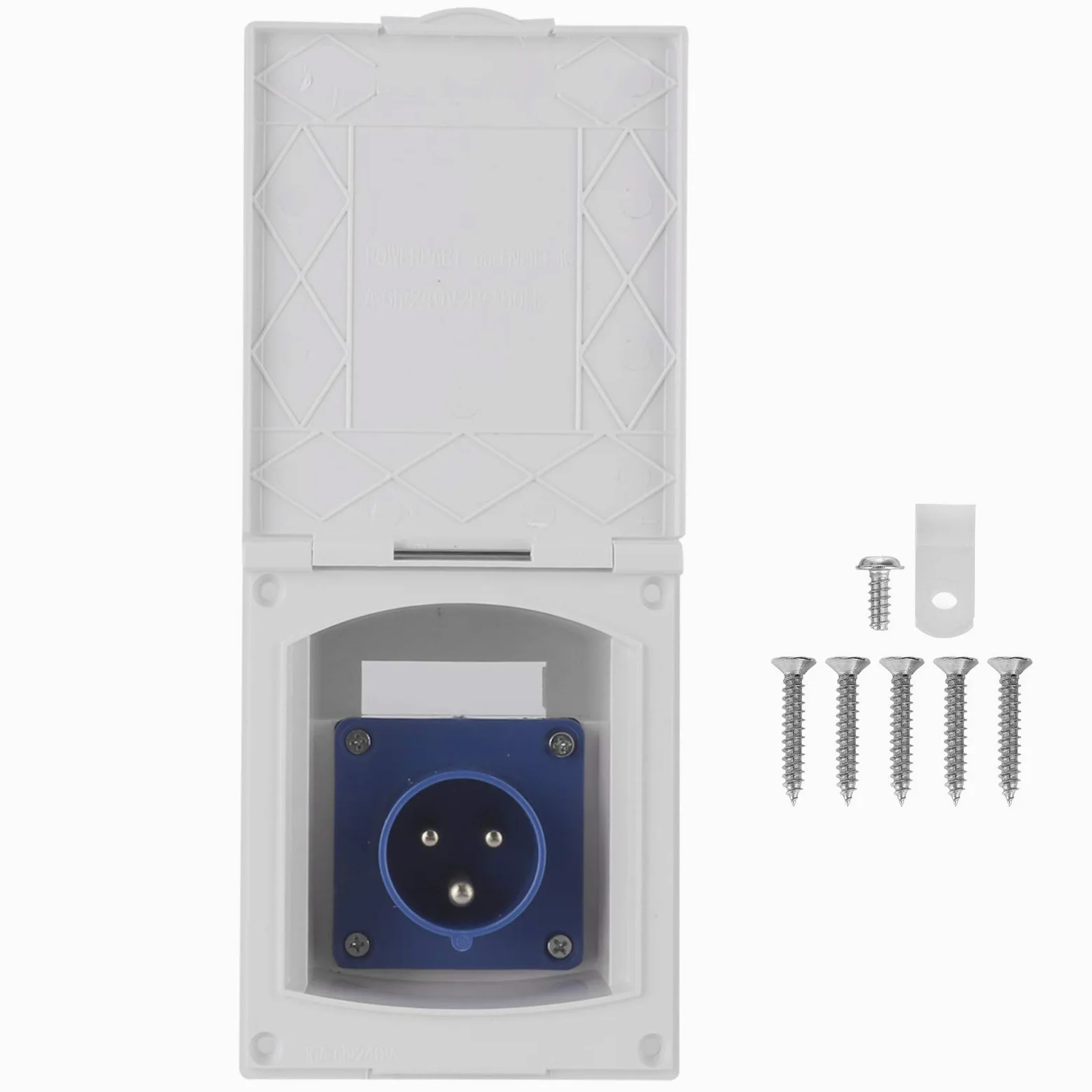 Aramox 16A RV Enchufe Hembra Impermeable 220V-240V 3 Pines Externo para Caravana