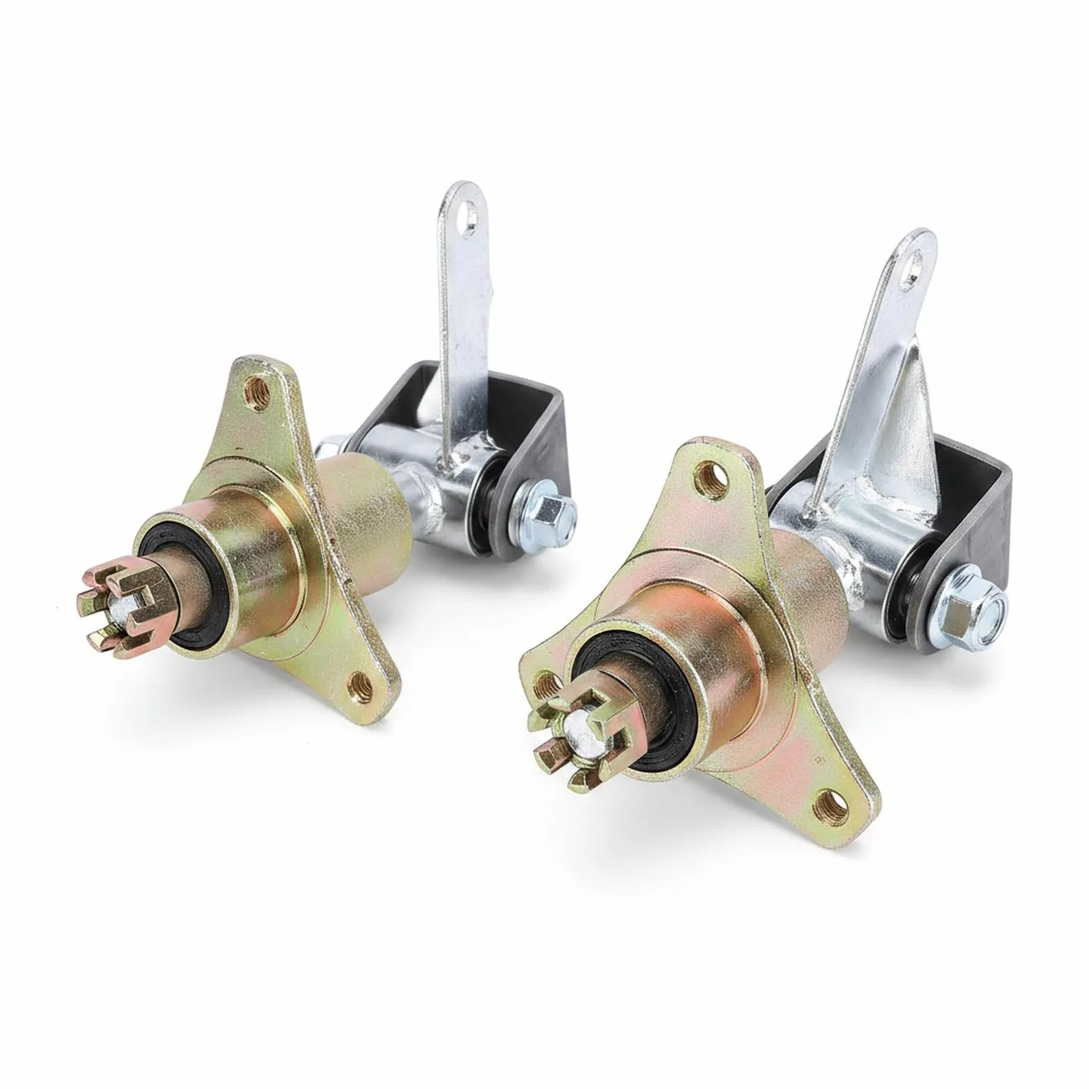 SustVita Eje de dirección delantera Go Kart, 1 par con 3 bujes de perno, nudillos de dirección ATV de montaje de 78mm para rueda de 6 pulgadas