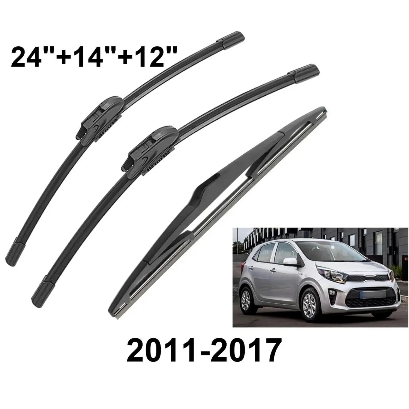 Limpia Parabrisas Escobillas Limpiaparabrisas Delanteras Traseras Para Suzuki Para Grand Para Vitara MK3 2006-2015 Accesorios Automóvil Unidades Juego Escobillas Limpiaparabrisas(6 PCS)