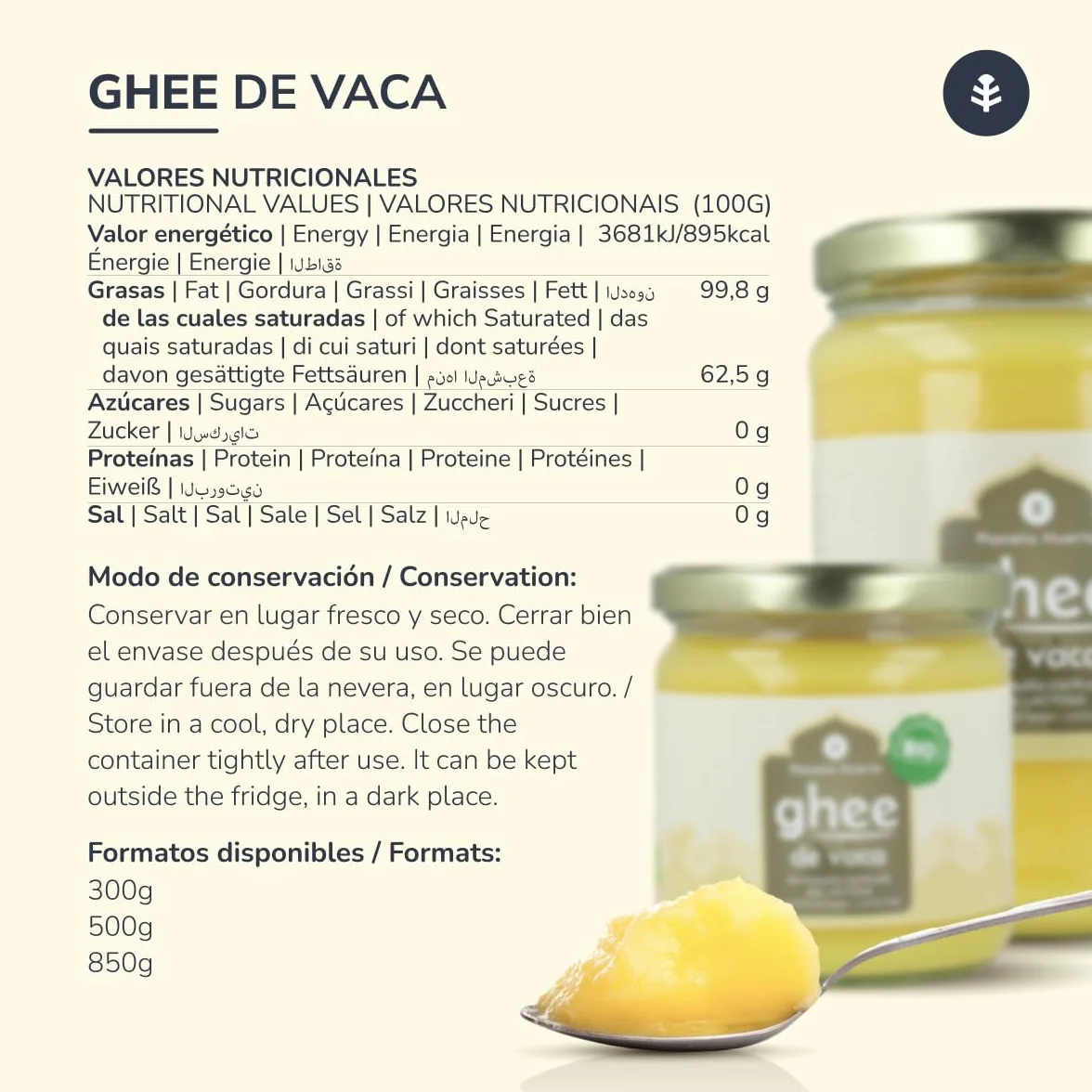 Mantequilla clarificada ECO Planeta Huerto 850 g