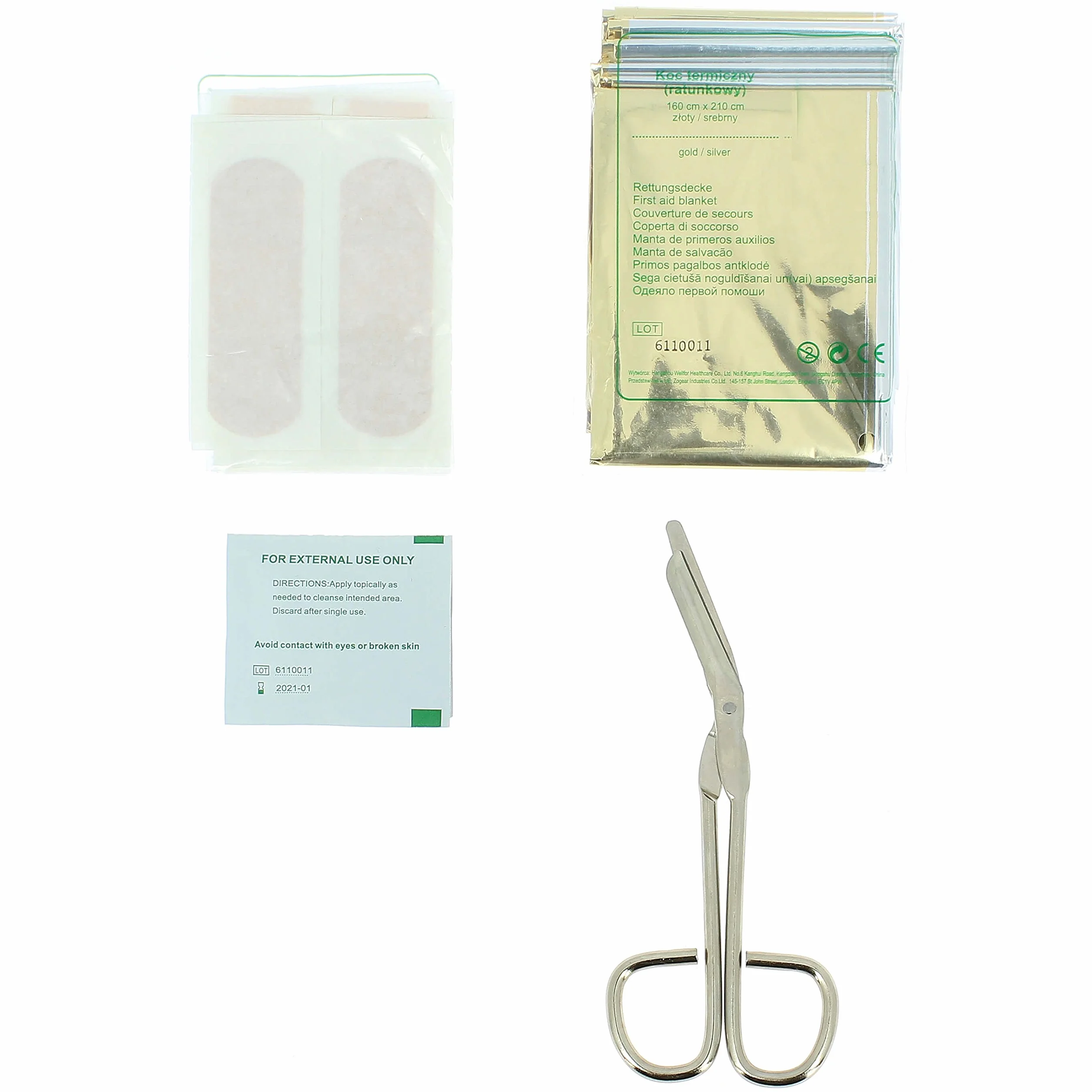 S SUMEX Botiquín Primeros Auxilios DIN 13164 Kit Emergencia para Coche, Cumple Normativa Europea, Equipamiento Completo, Bolsa Roja