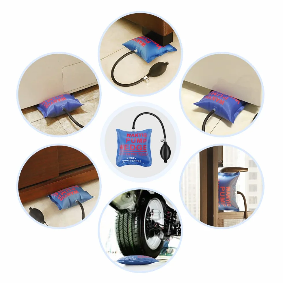 WANYI 4 Piezas Air Pump Wedge Bomba de aire para puerta o ventana de coche Herramienta de alineación de la cuña del aire de la bomba Herramientas de mano potentes para uso universal