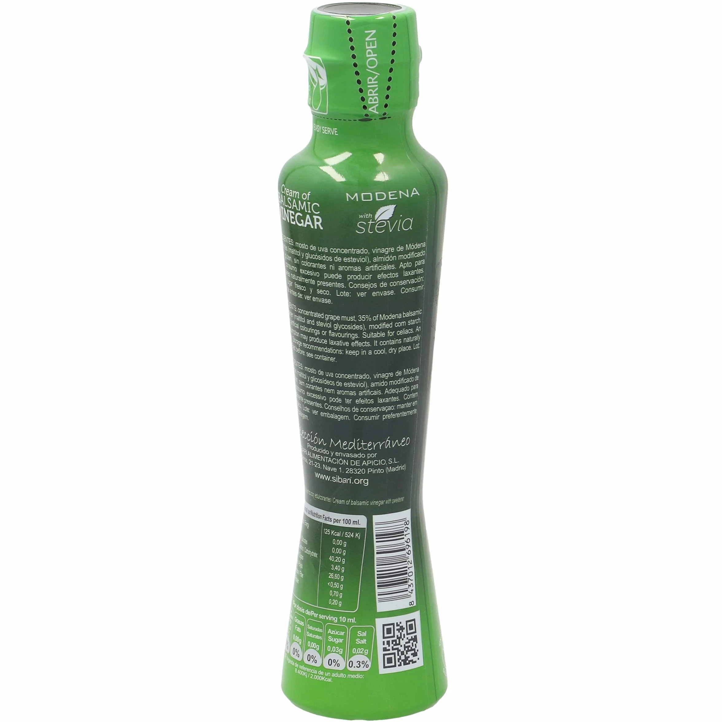 SIBARI crema de vinagre de Modena 0% M.G 225 gr