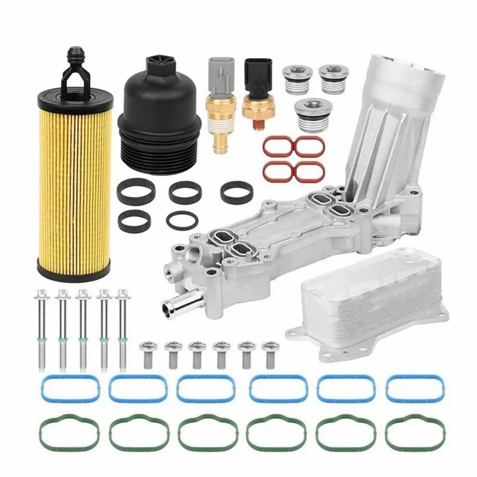 68105583AF Compatible con Jeep Grand Cherokee, Dodge Journey, Challenger, Charger, Ram 3.6L V6 Compatible con Chrysler 200 300. Sello de filtro de aceite. Juego de juntas