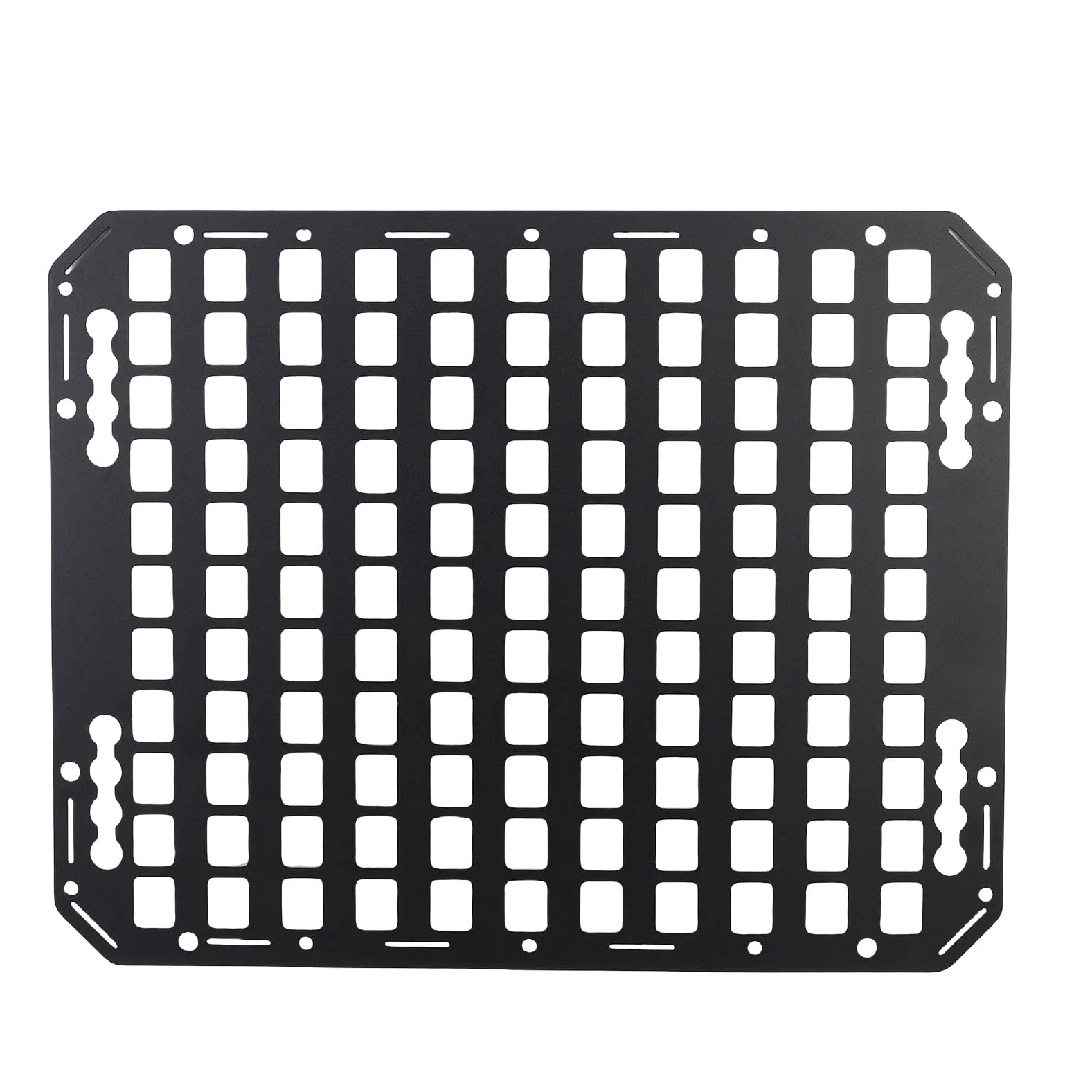 Panel Molle de Camión Panel de Carga Organizador de Estanterías de Aluminio de Servicio Pesado con Múltiples Agujeros para Las Pistas L Se Adapta a SUVS Pickup Camionetas