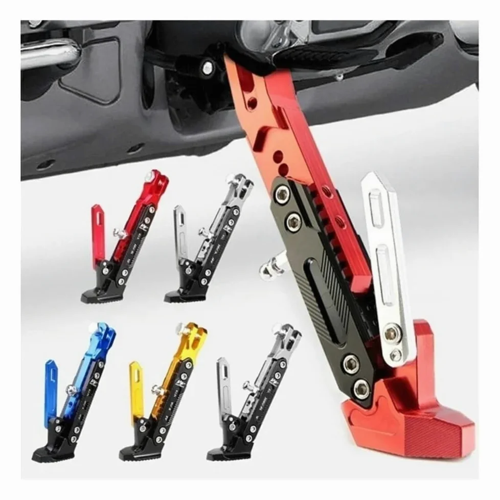 Pata Soporte Apoyo Caballete Lateral Ajustable para Motocicleta Y Bicicleta, Soporte De Apoyo para Accesorios Estacionamiento Universales