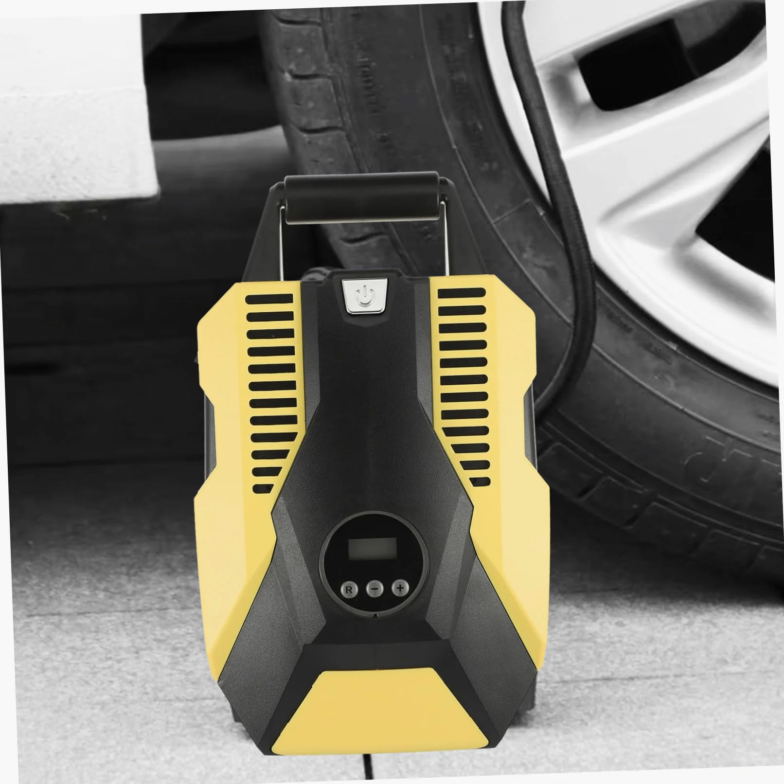 Mikinona Inflador de Neumáticos Eléctrico Portátil Función de Presión Estable con Pantalla Digital Material Abs y Cobre para Coche Adecuado para Mantenimiento de Ruedas