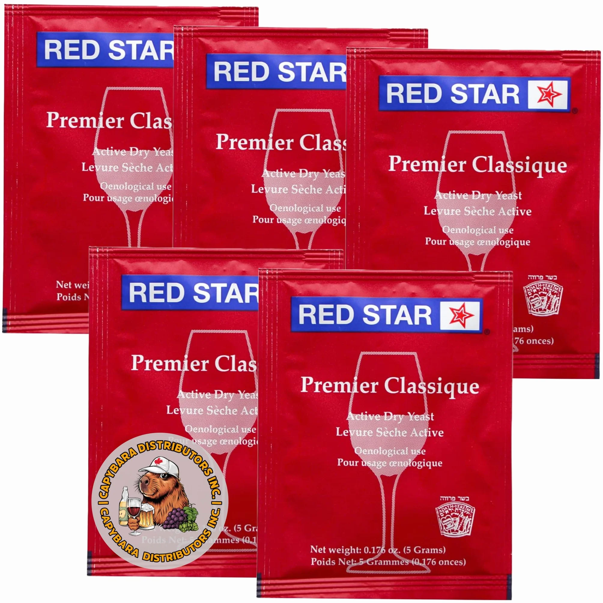 Red Star Levadura de Vino Premier Classique Paquete de 5 Sobres de 5 g Saccharomyces cerevisiae