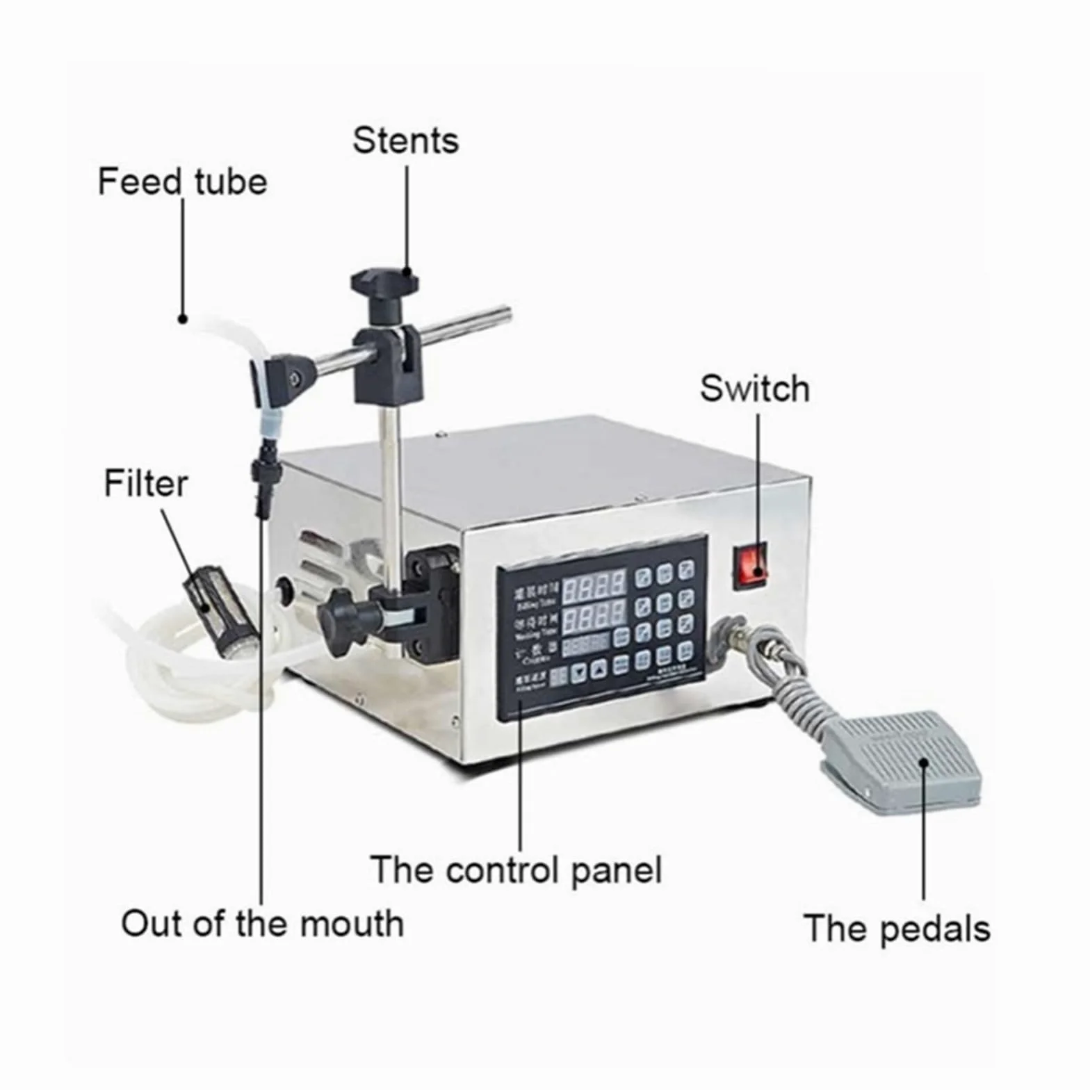 Máquina llenadora de líquidos, máquina llenadora con pesaje, máquina llenadora de líquidos semiautomática con bomba digital para jugo, agua y aceite, llenado de líquidos con alta precisión y funcion
