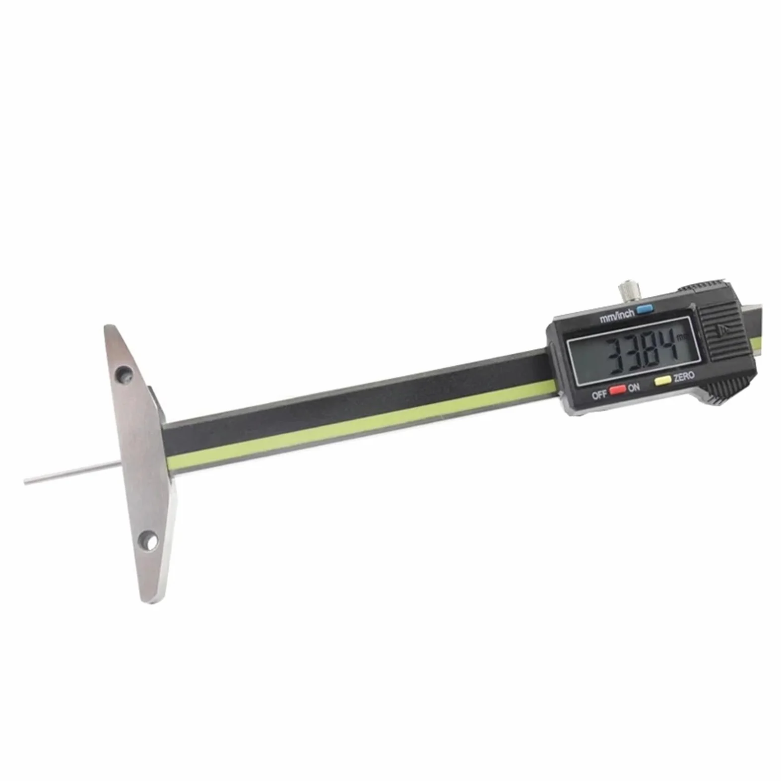 Medidor De Profundidad Digital De 0-50/100/150/200mm Con Varilla Delgada Medidor Electrónico De Profundidad De La Banda De Rodadura Del Neumático Con Calibrador De Varilla Delgada Preciso(0-200MM)