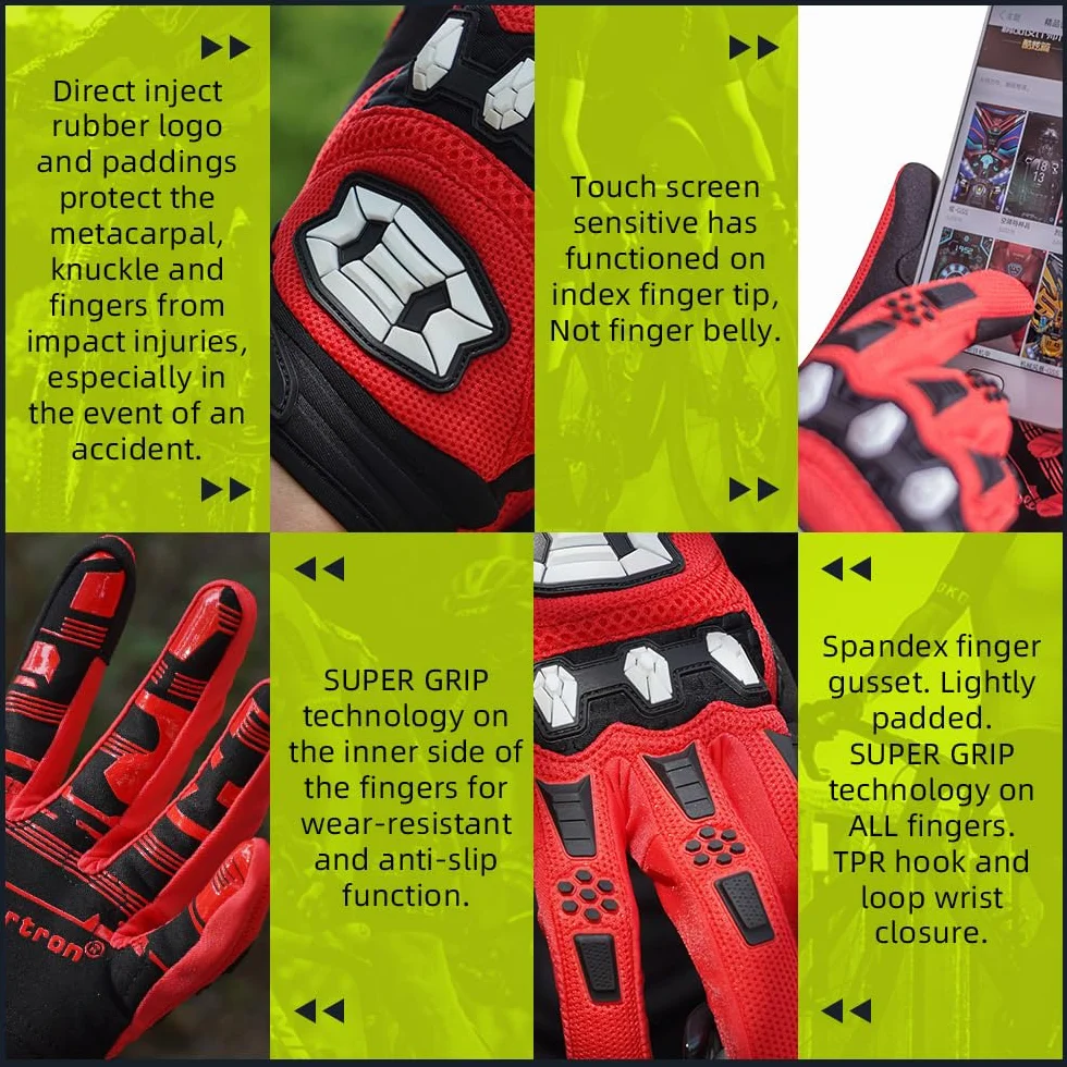 Seibertron Dirtpaw Race/Racing Touch Pantalla Guantes de Off-Road Bicicleta BMX MX ATV MTB de la Guantes de Moto Motocrós Riding Exterior Motocicleta Guantes Adecuado Uomini e Donna