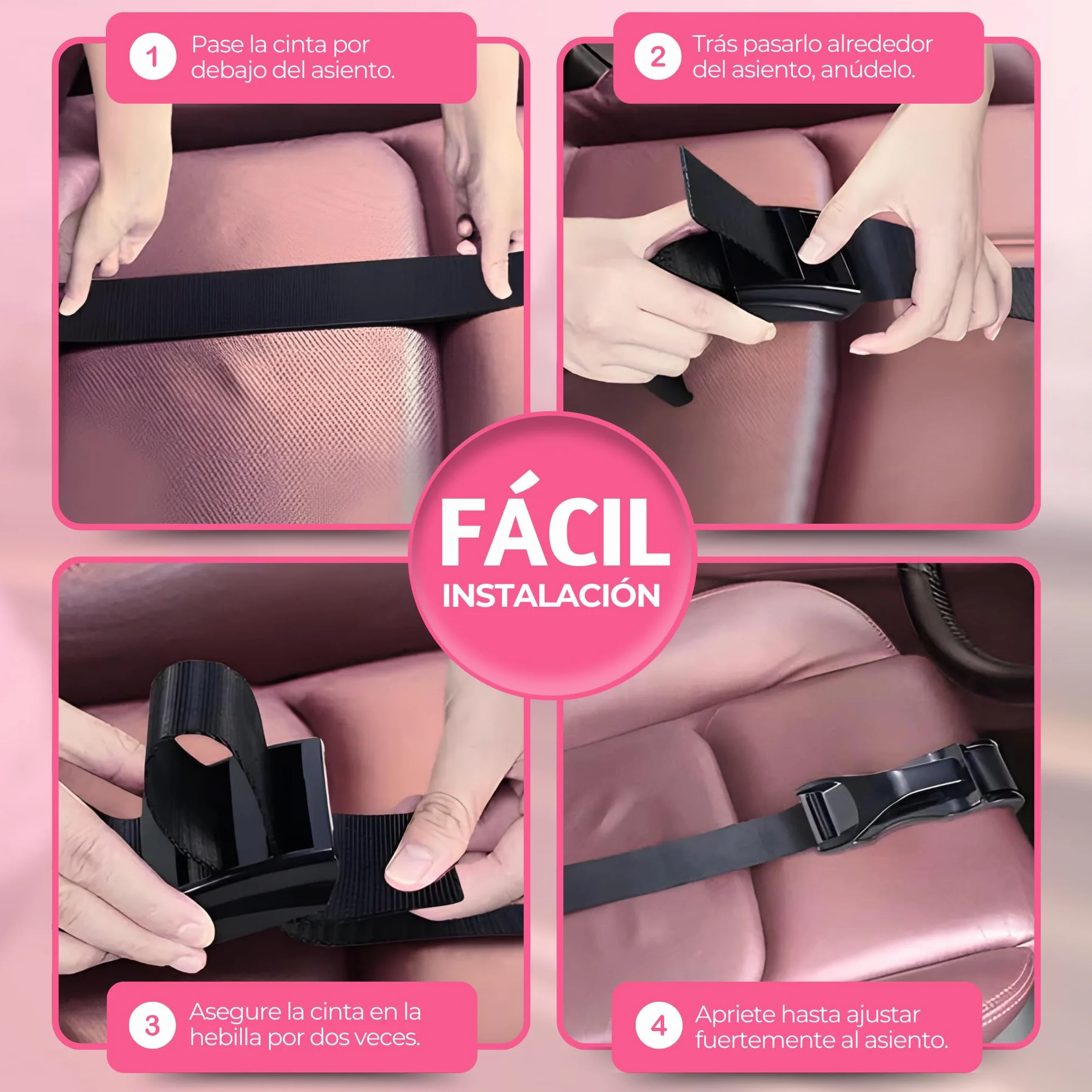 Adaptador Cinturon De Seguridad Para Embarazada. Ajustador Homologado Para Maternidad, Protege A Tu Bebe En El Coche De Impactos, Presiones. Anclaje Premama Embarazo.