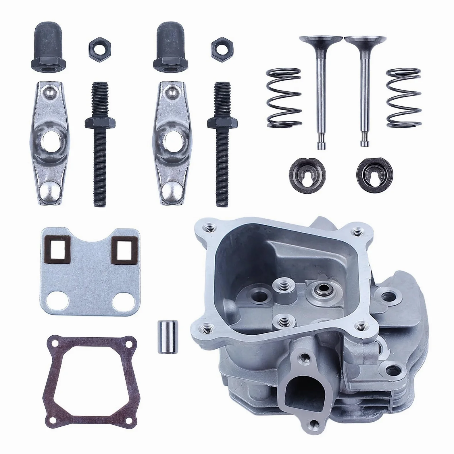 Juego de resortes for balancín válvula y Culata Motor Compatible con Honda GX160, GX200, Modelos Chinos 168F, 5, HP, 6, 2 kW 3