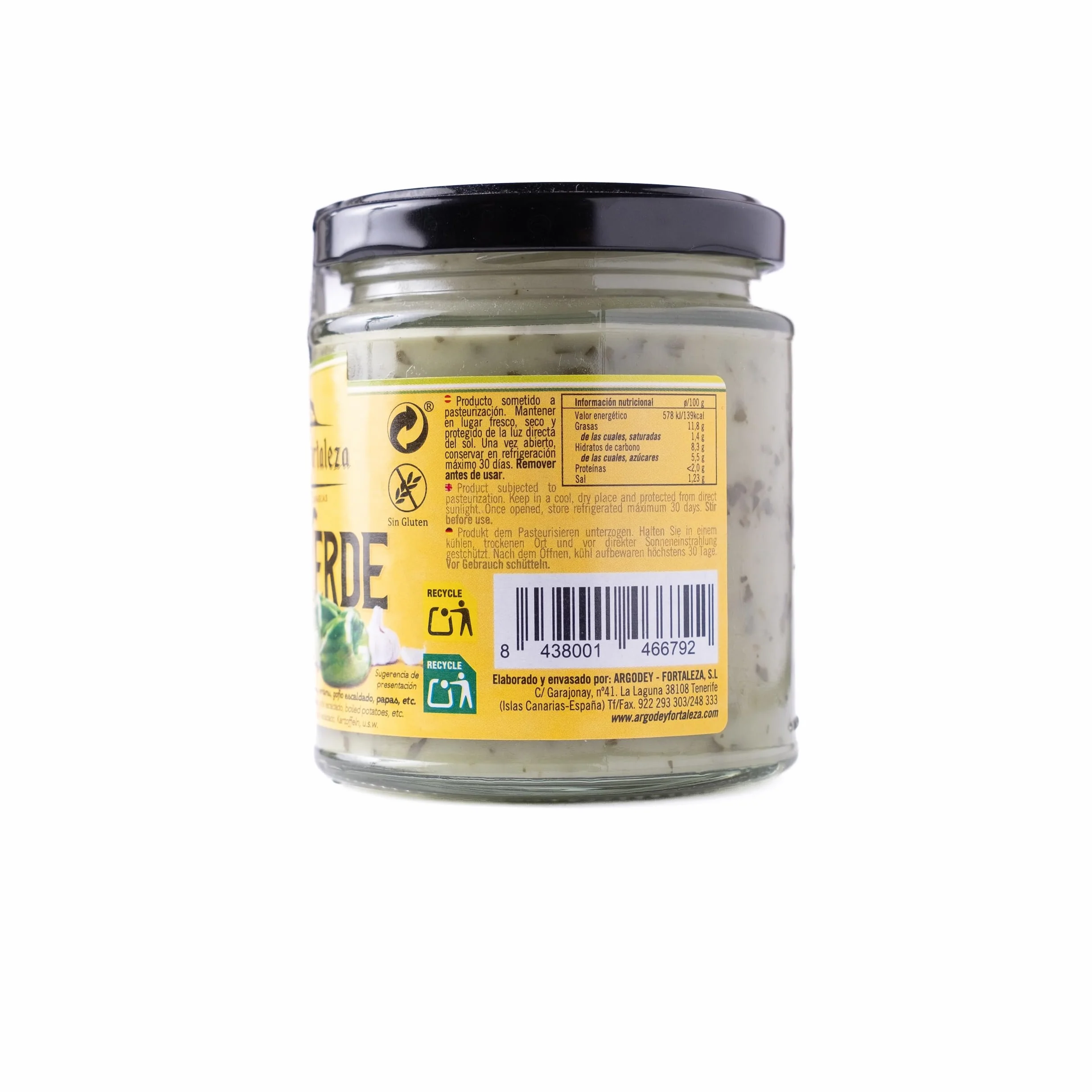 Argodey Fortaleza Mojo Verde Picante 200g - Autentica Salsa Canaria para Untar