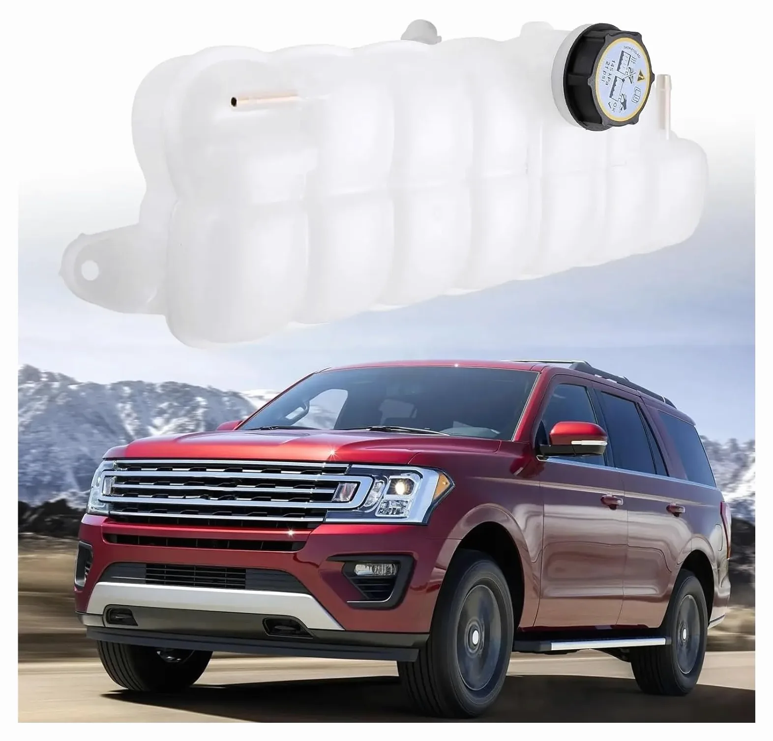para Expedition para F 150 2015-2021 FL3Z8A080A Depósito de expansión de refrigerante del radiador Depósito de refrigerante