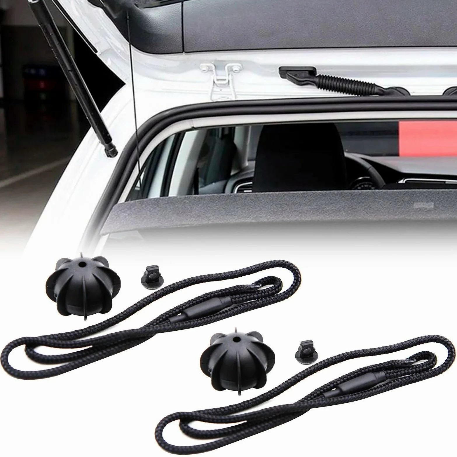 Trasera Maletero Cuerda Compatible con VW para GTI 2006-2019, Bandeja para Paquetes De Coche, Estantes Traseros, Correa para Colgar El Maletero, Correa De Sujeción 1K6863447A(1pcs)