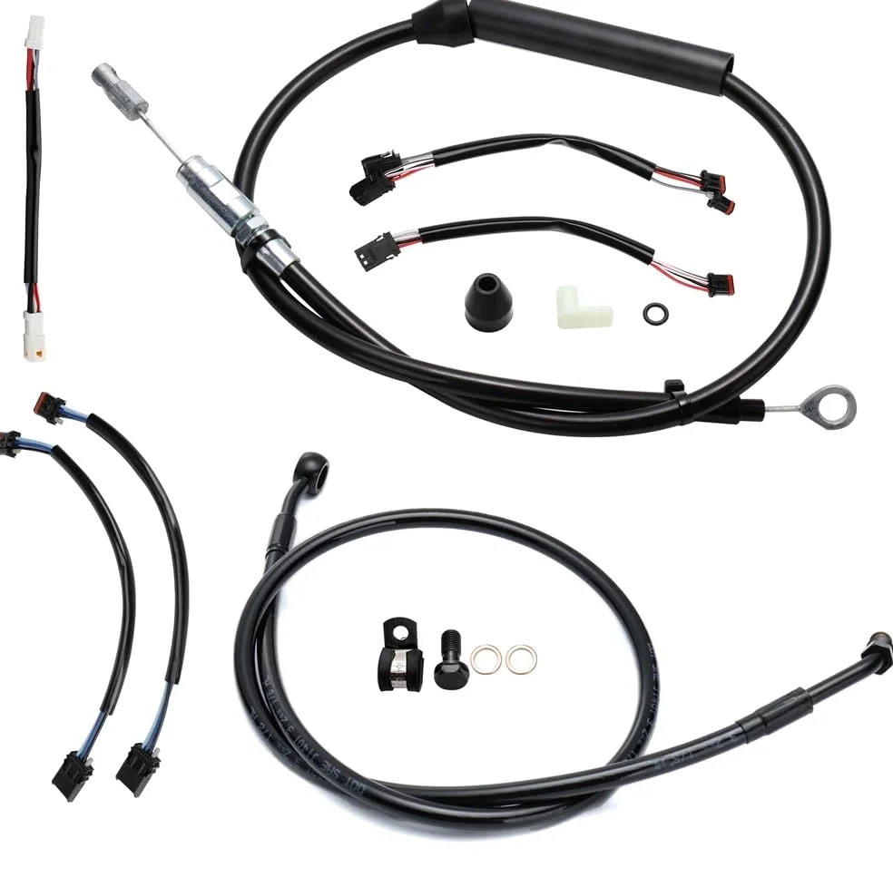 Kit de cables extendidos para manillar 16 ", Cable embrague línea freno, Cables electrónicos acelerador para Softail 2018-2024
