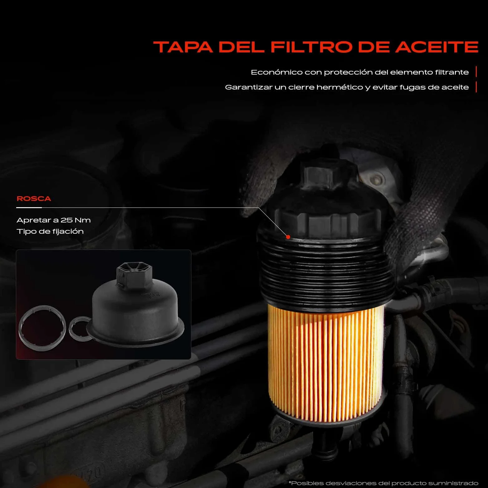 Frankberg Filtro de aceite del enfriador de aceite 2006-1665280000 | Compatible con: Autobús Vito W639, Viano W639, Clase S V222 W222 X222, GLC X253, Sprinter 35-T Caja B906, Clase M W166