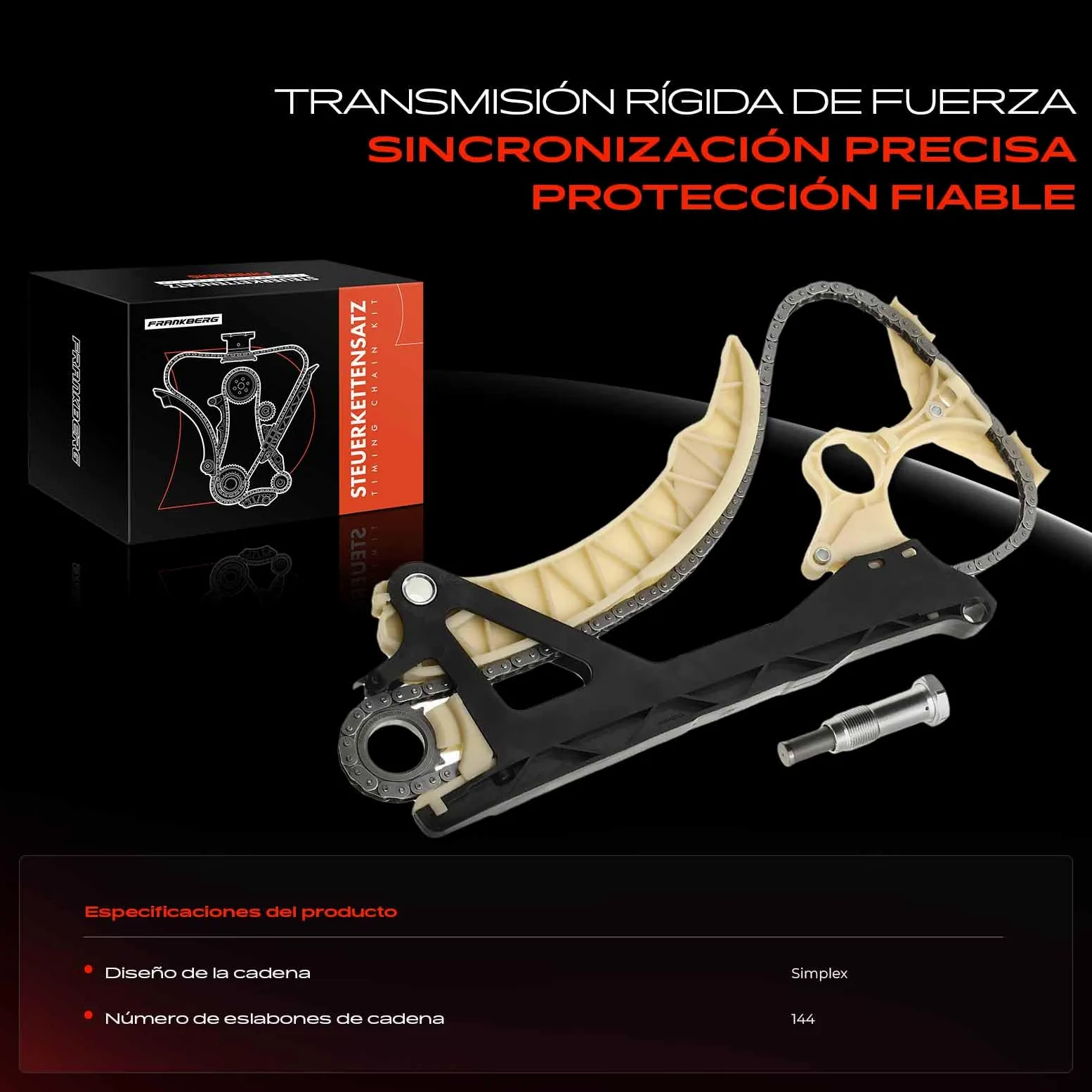 Frankberg Kit de cadena de distribución 11317502180 | Compatible con: Serie 3 E46, Serie 1 E81, Serie 3 Coupé E46, Serie 1 E87, Serie 3 E90, Serie 3 Compact E46