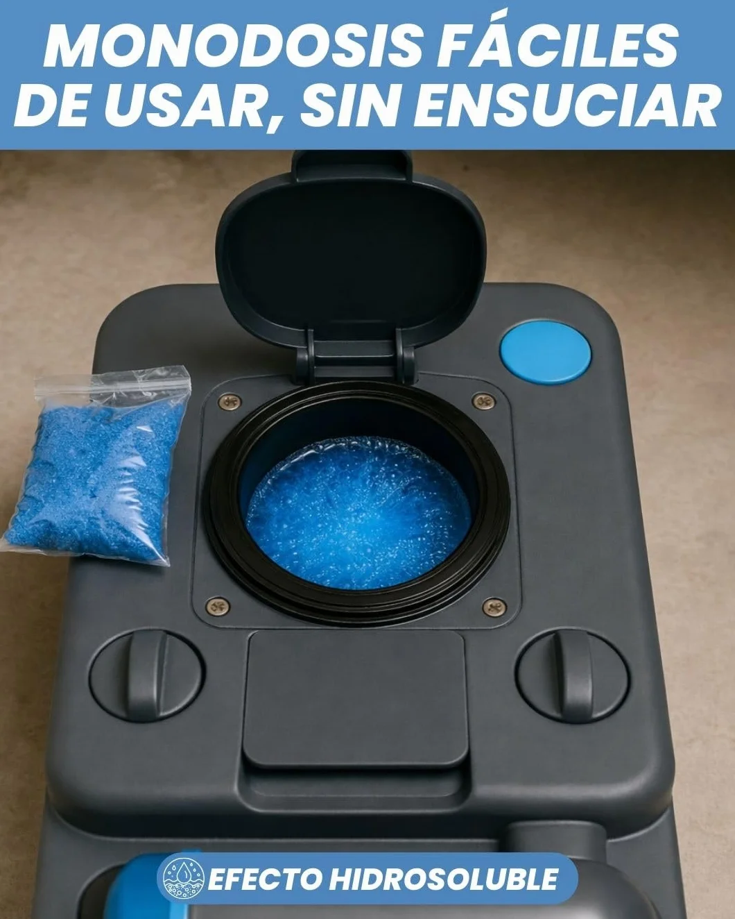 Ambiti | Monodosis Hidrosolubles para Depósito de Residuos de Autocaravanas,Caravanas y Campers| Antibacteriano| Elimina Deshechos Orgánicos y Papel Higiénico| Fragancia Piña Colada (15)