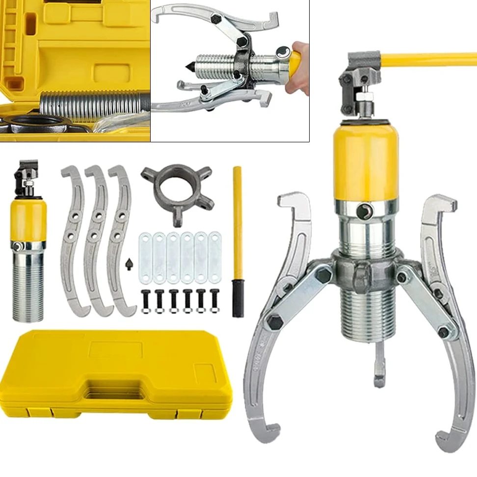 Extractor hidráulico, extractor hidráulico 20T, extractor de bujes de rueda con 3 brazos, adecuado para extraer bujes, bridas, engranajes y rodamientos.