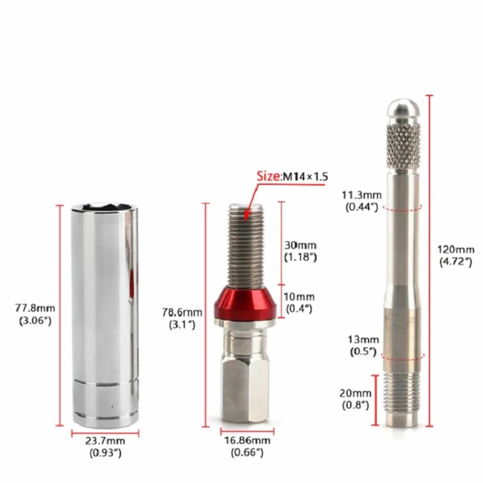 Tornillo La Rueda Bloqueo Pernos De Rueda De 28 Mm Espárragos De Rueda Asientos Cónicos Pernos De Rueda M14 X 1,5 Tapas De Tuercas, Manguitos Pasadores De Espiga 20 Piezas