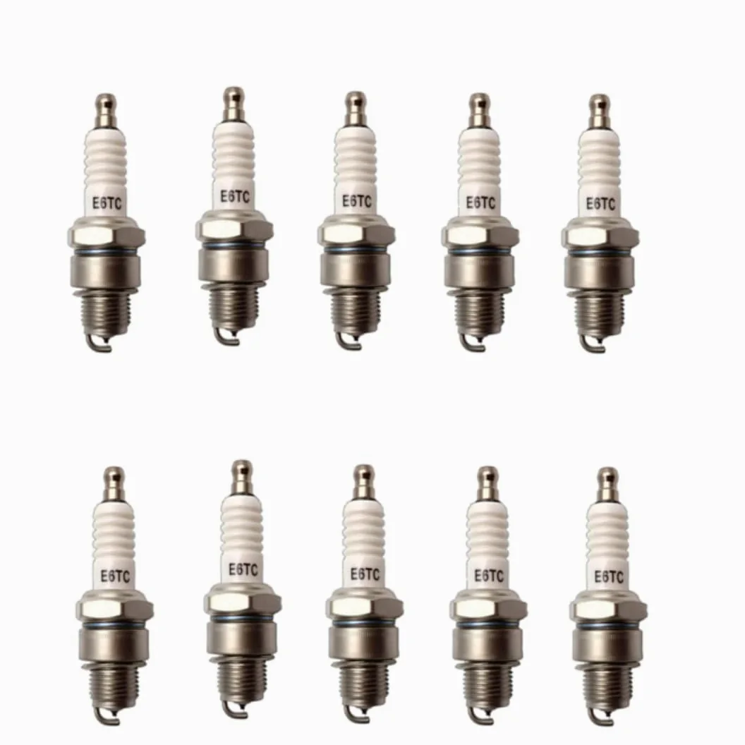 Bujias para Yamaha PW50 PY50 Peewee 50 Pit Dirt Bike, Bujía para Motor de 2 Tiempos de 49 CC a 80 CC, 2/5/10 Unidades E6TC (10 Unidades)