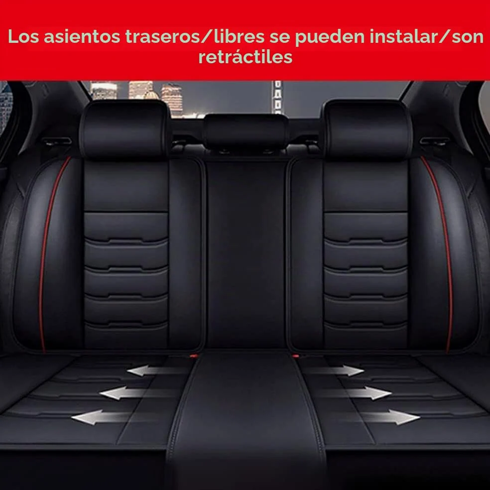 Coche Juegos de Cubreasientos, para Renault Kadjar 2015 2016 2017 2018-2022 5 Plazas Cuero Protector de Asiento de Coche Accesorios,Standard Version-Black Red
