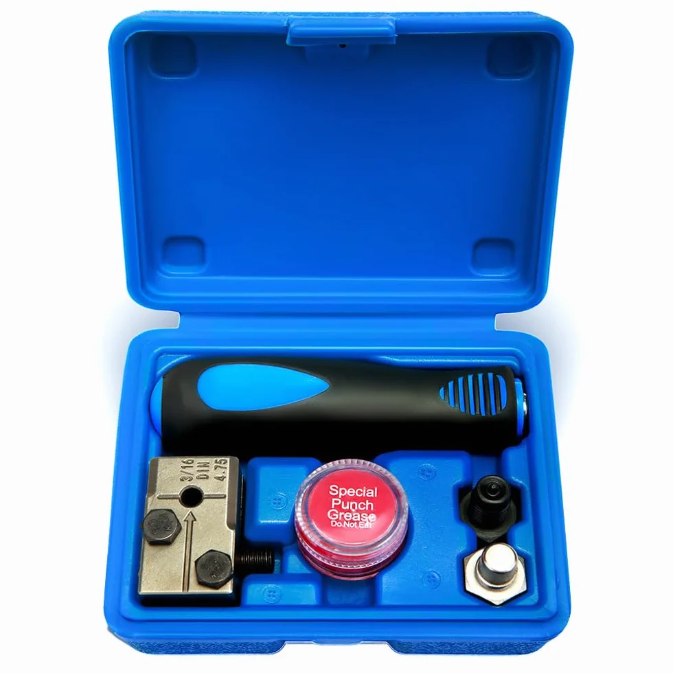 Herramienta de Abocardado, para Líneas de Freno 4,75 mm, Abocardador de Tubos de Freno Manual para DIN e ISO Doble Abocardado, Dispositivo para Tubos de Acero y Cobre en Taller