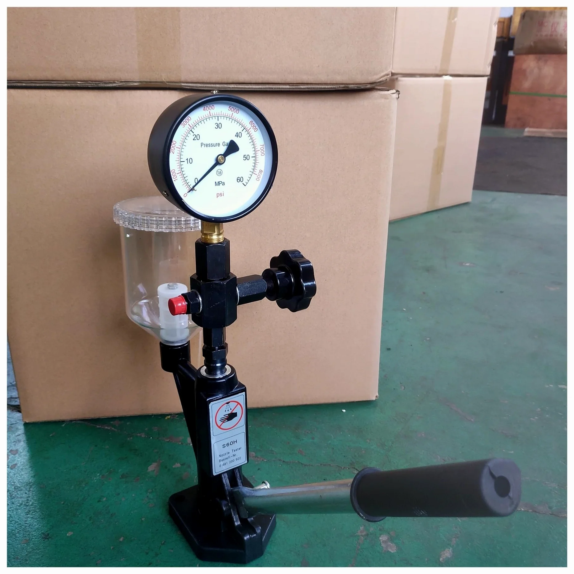 Probador de inyectores Comprobador de inyectores de Combustible S60H, comprobador de inyectores de Combustible Prueba de presión de Apertura, Prueba de Fugas