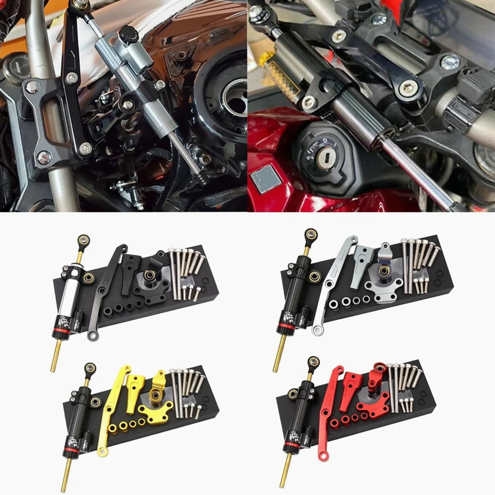 para H-Onda CB650R CB 650 R CB 650R Kit de Montaje de Soporte de Amortiguador estabilizador de dirección de Motocicleta 2018 2019 2020 2021 Amortiguador De Dirección(J)