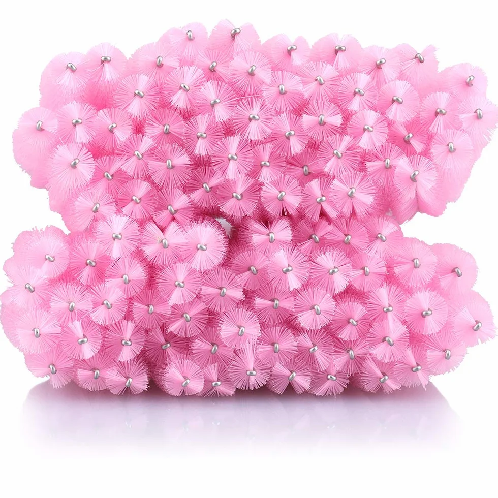 Cepillos de Pestañas Desechables Rosa 100PCS G2PLUS para Extensiones y Maquillaje de Ojos
