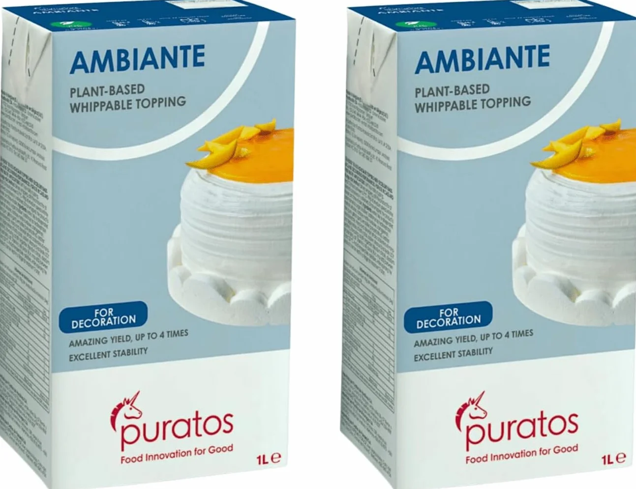 Puratos Nata Vegetal Ambiante 1L Apta para Montar Sin Lacteos Profesional Reposteria Decoracion