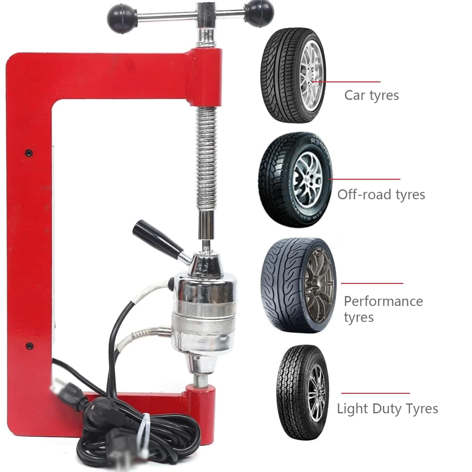 Kit de reparación de neumáticos con ajustes ajustables y múltiples moldes para vulcanización de neumáticos de automóviles y camiones