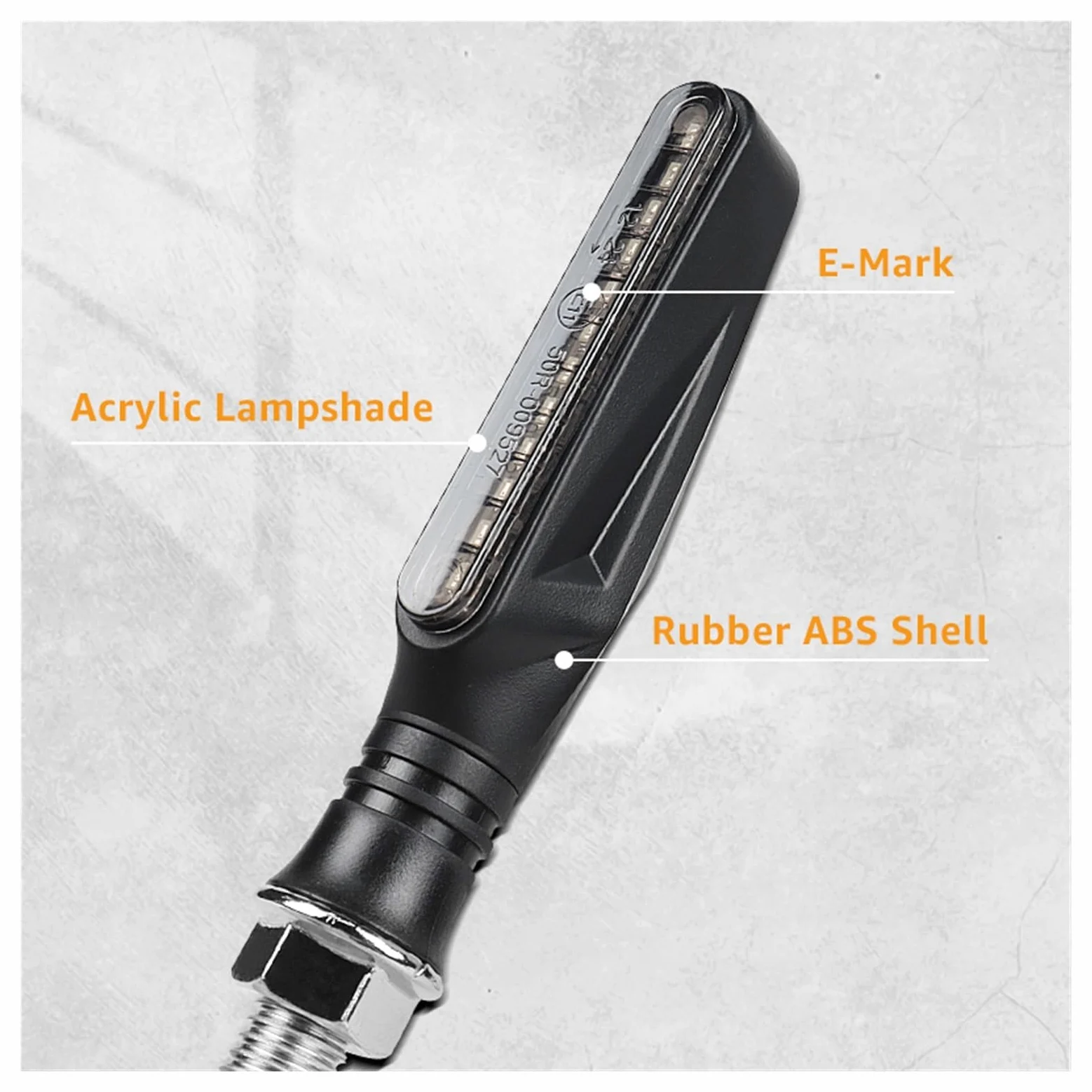 Luz LED de Intermitentes 12 Luces LED Intermitentes para Moto, Luces de señal indicadoras de Agua Corriente, lámpara de Giro de 12V y 10mm para Hon&da Señal de Giro secuenciales