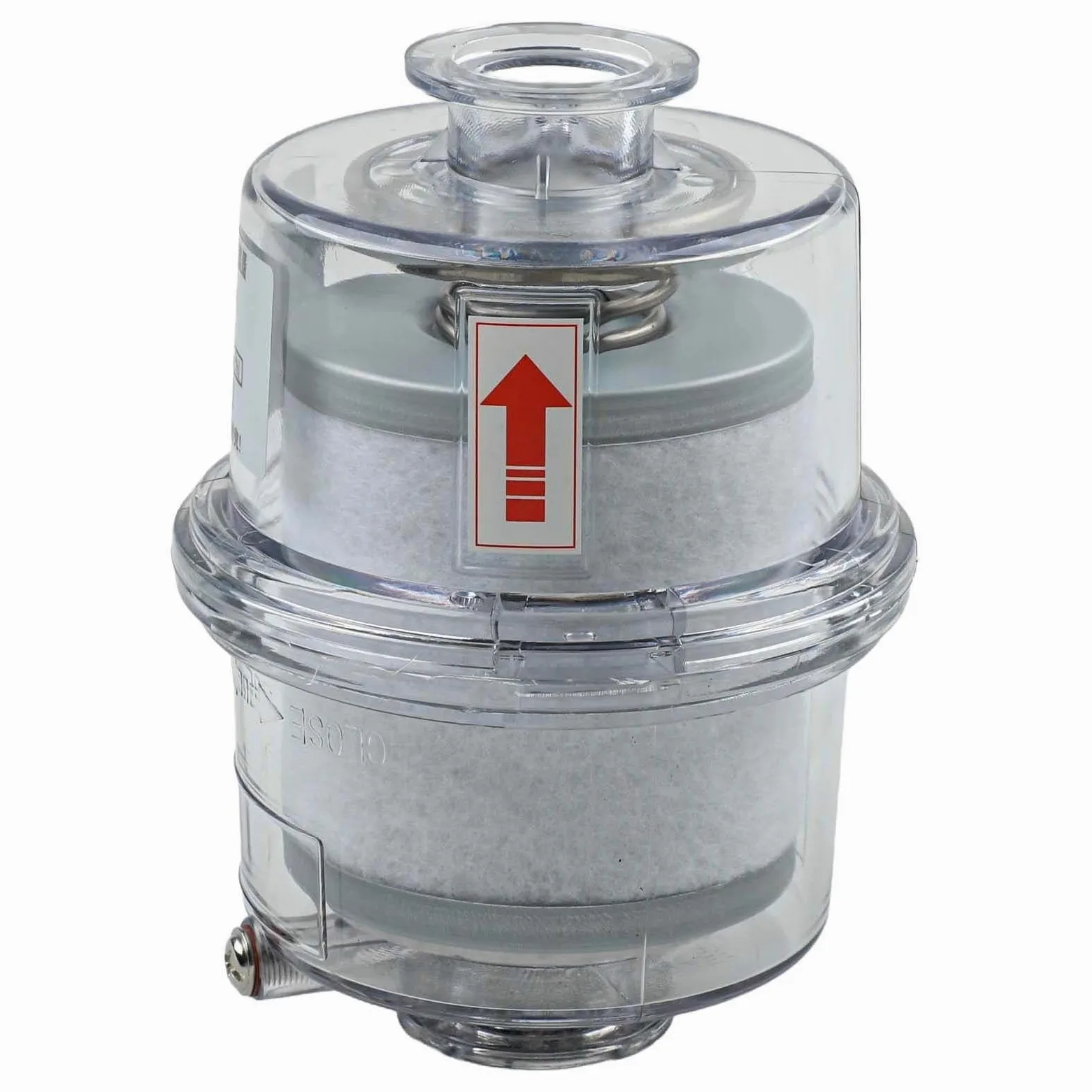 Separador de niebla de aceite para bomba de vacío con brida KF25/KF40, carcasa transparente resistente a altas temperaturas, 95% de eficiencia de filtro para filtro de escape, purificación de aire