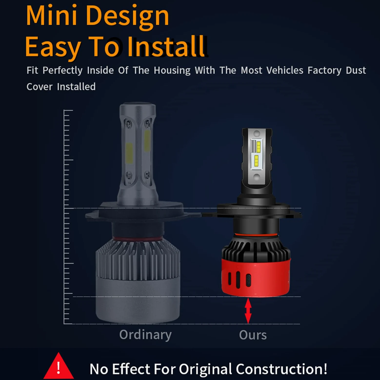 Faros Delanteros LED Para Automóvil Faros Delanteros LED 20000LM CSP Luz Antiniebla LED Automática 6000K Iluminación LED, IP68 A Prueba De Agua, Paquete De 2,H4