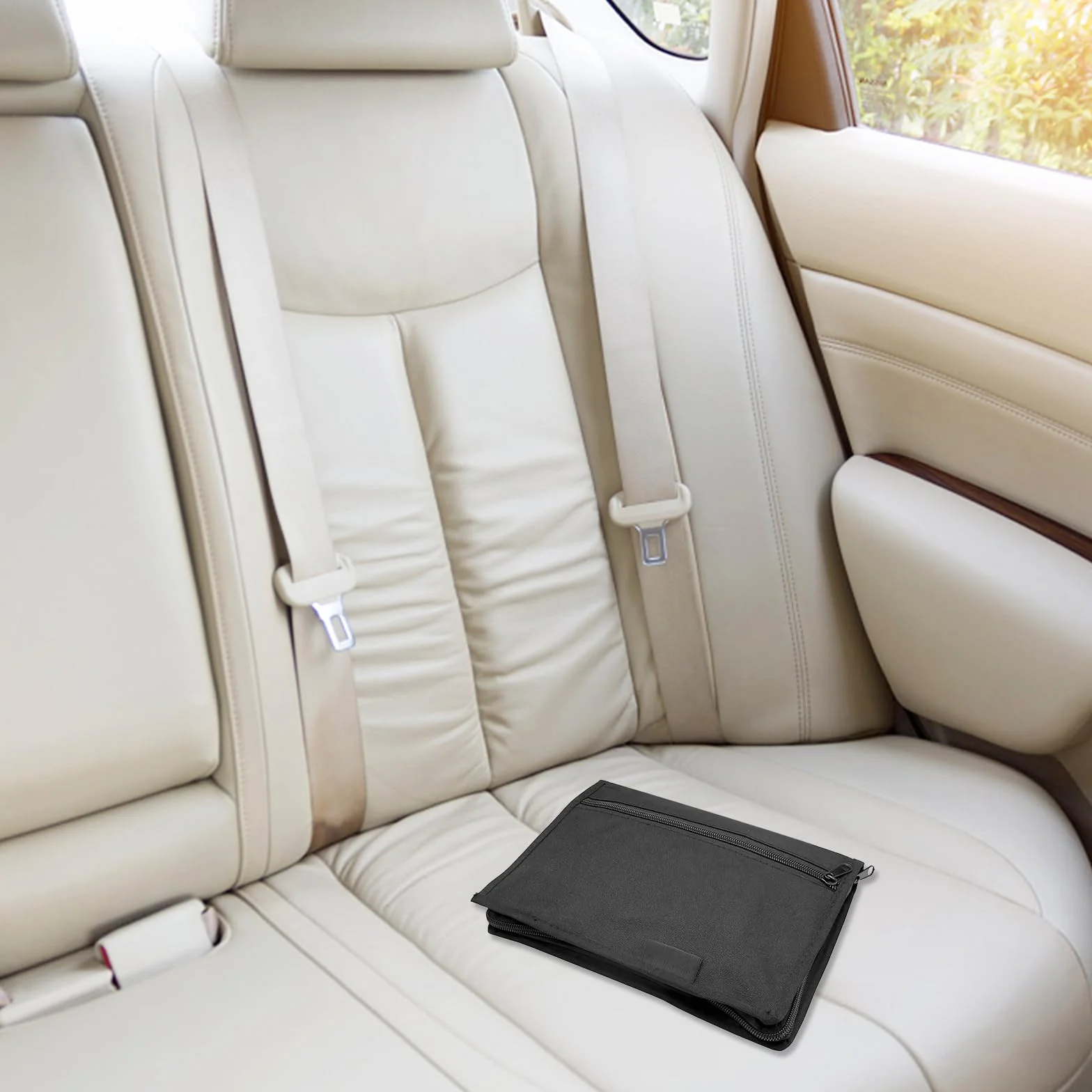 TNSLAND Carpeta de Coche Organizador de Guantera, Manual de Coche, Organizador Portátil de Documentos con Compartimento para Tarjetas de Carné de Conducir