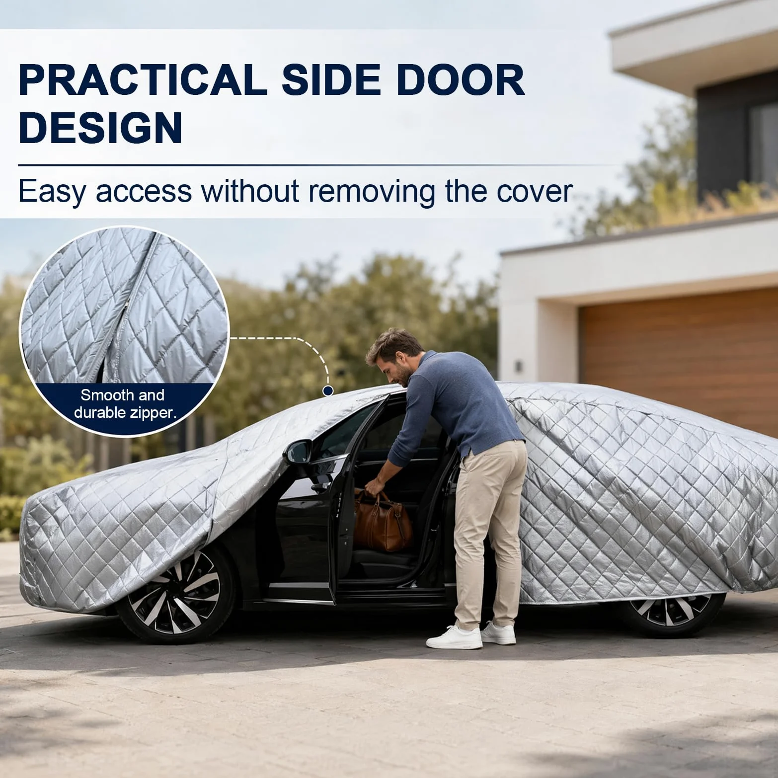 Funda Coche Antigranizo para Seat Ateca (2016-2026) Espesado de 7 Capas, Forro Suave, Transpirable, Antiviento, Impermeable, Tejido Oxford, Anti-UV, 4 Estaciones