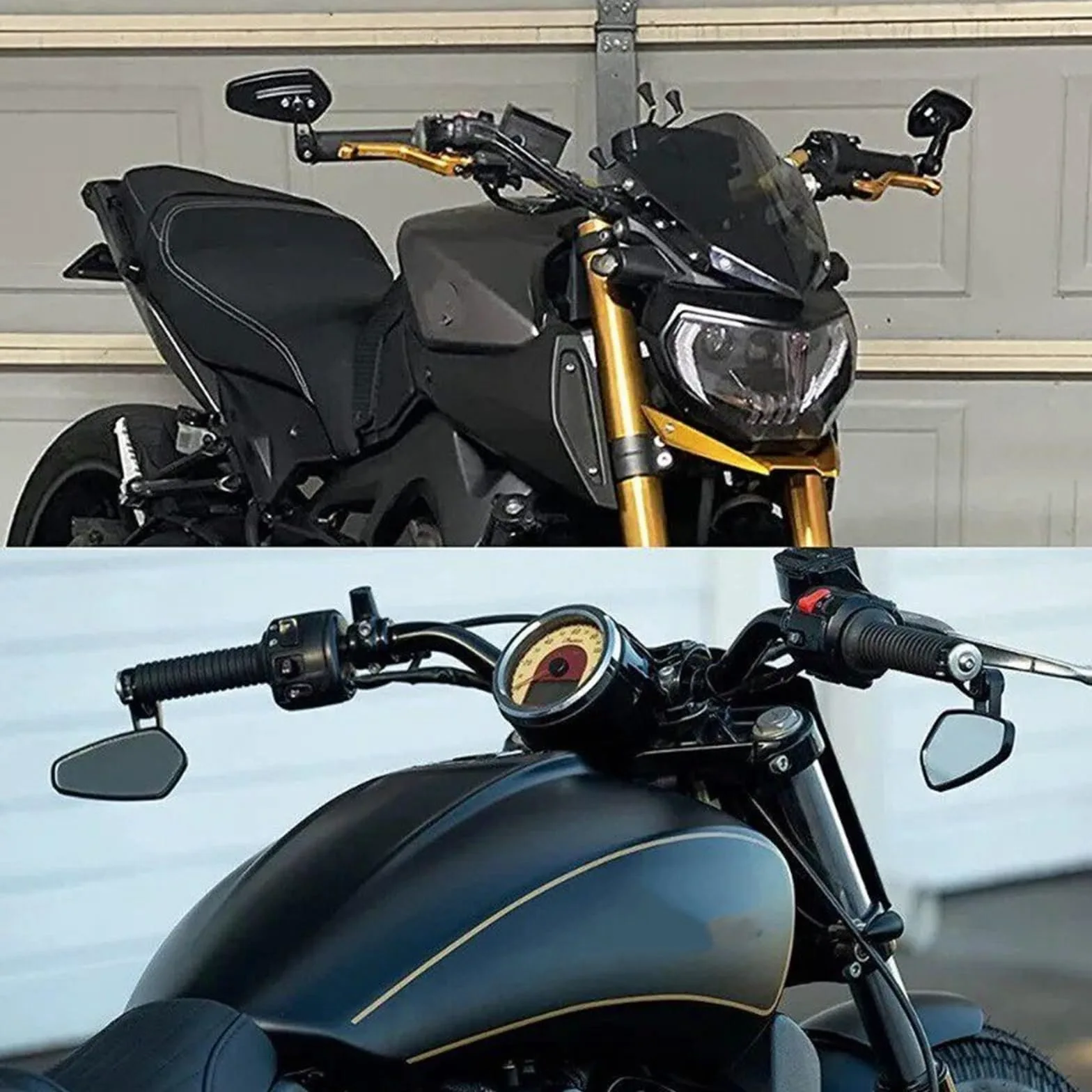 Retrovisor manillar scooter Espejo De Motocicleta 7/8 "22MM Para XMAX 125 250 300 400 Para X-MAX Para CBR600 CNC Espejos Retrovisores Laterales Extremo Manillar Aluminio
