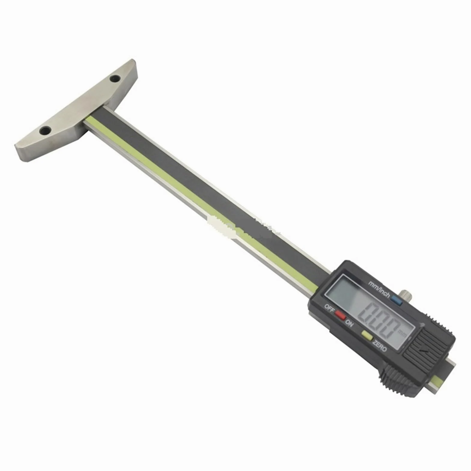Medidor De Profundidad Digital De 0-50/100/150/200mm Con Varilla Delgada Medidor Electrónico De Profundidad De La Banda De Rodadura Del Neumático Con Calibrador De Varilla Delgada Preciso(0-200MM)