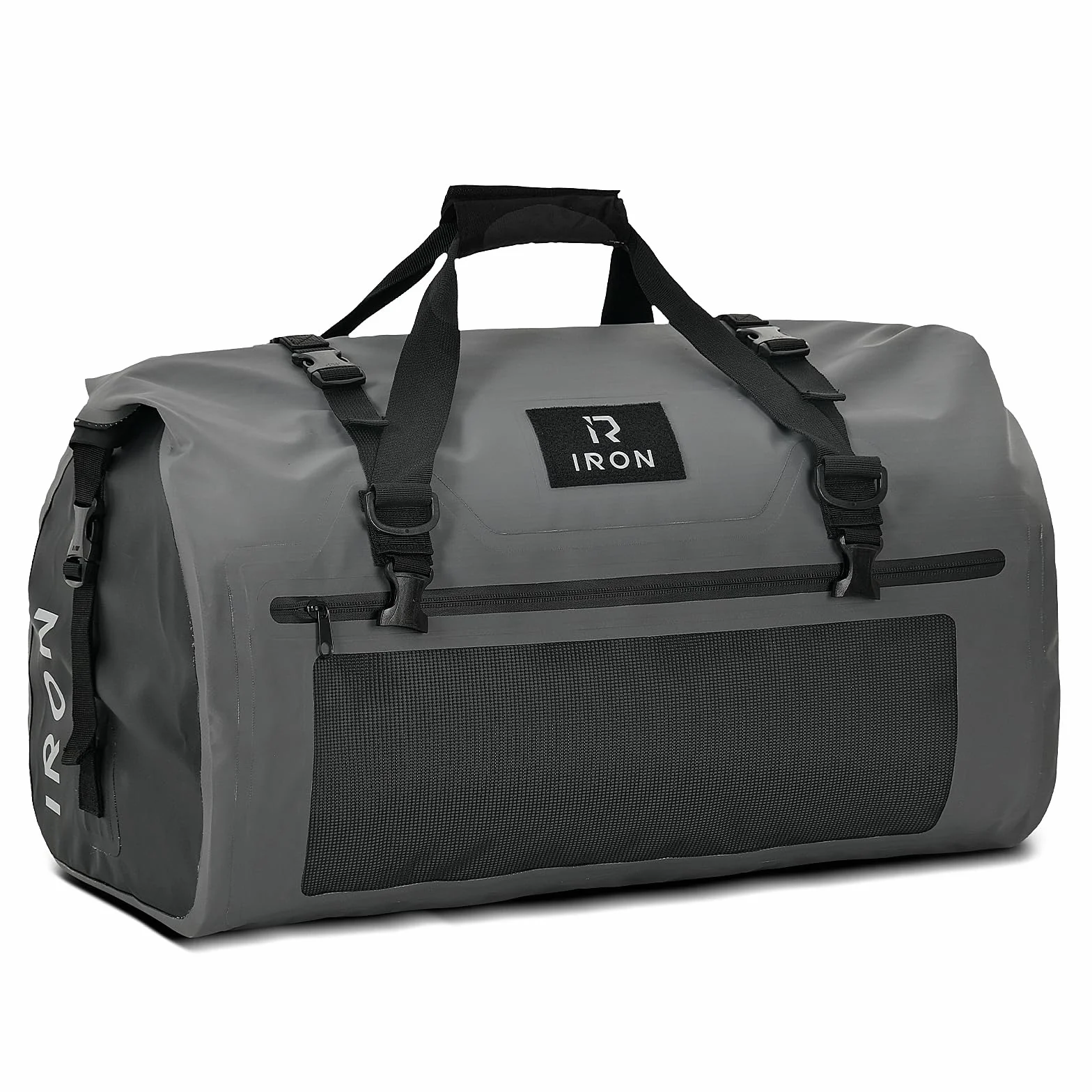 BORLENI Bolsa Moto Impermeable Maleta Trasera Moto Bolsa de Sillín Alforja Viaje Drybag Hombre Mujeres para Viajes, Deportes, Ciclismo, Senderismo, Camping, Playa 50L Gris