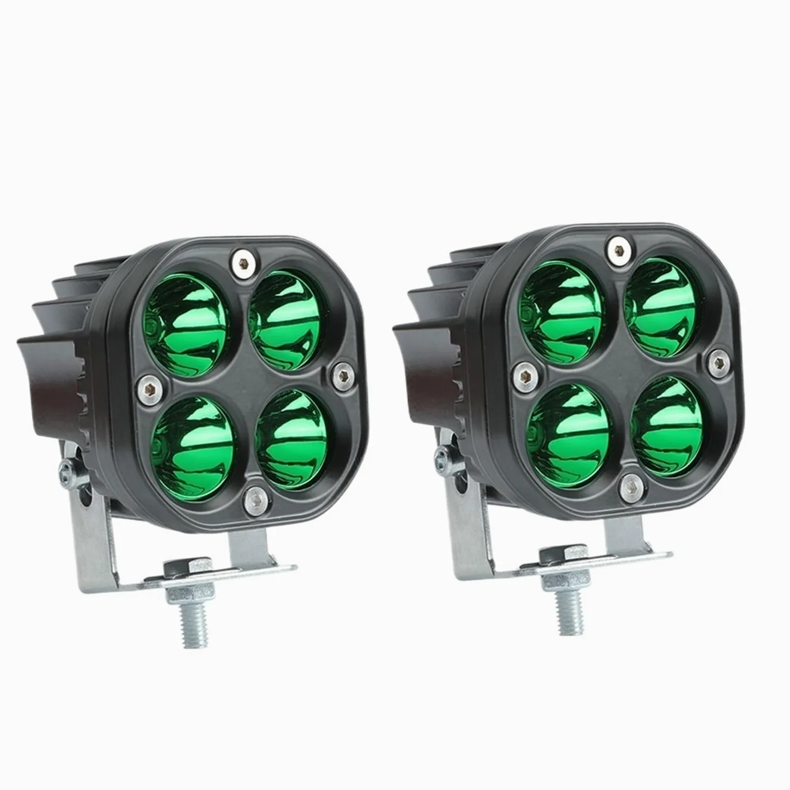 Bombilla LED Para Luz LED 4x4 Offroad De 3 Pulgadas Kit Luces LED Repuesto | Coche Camión 12V 24V Rojo Verde Cuadrado 40W Focos Conducción Faros Antiniebla