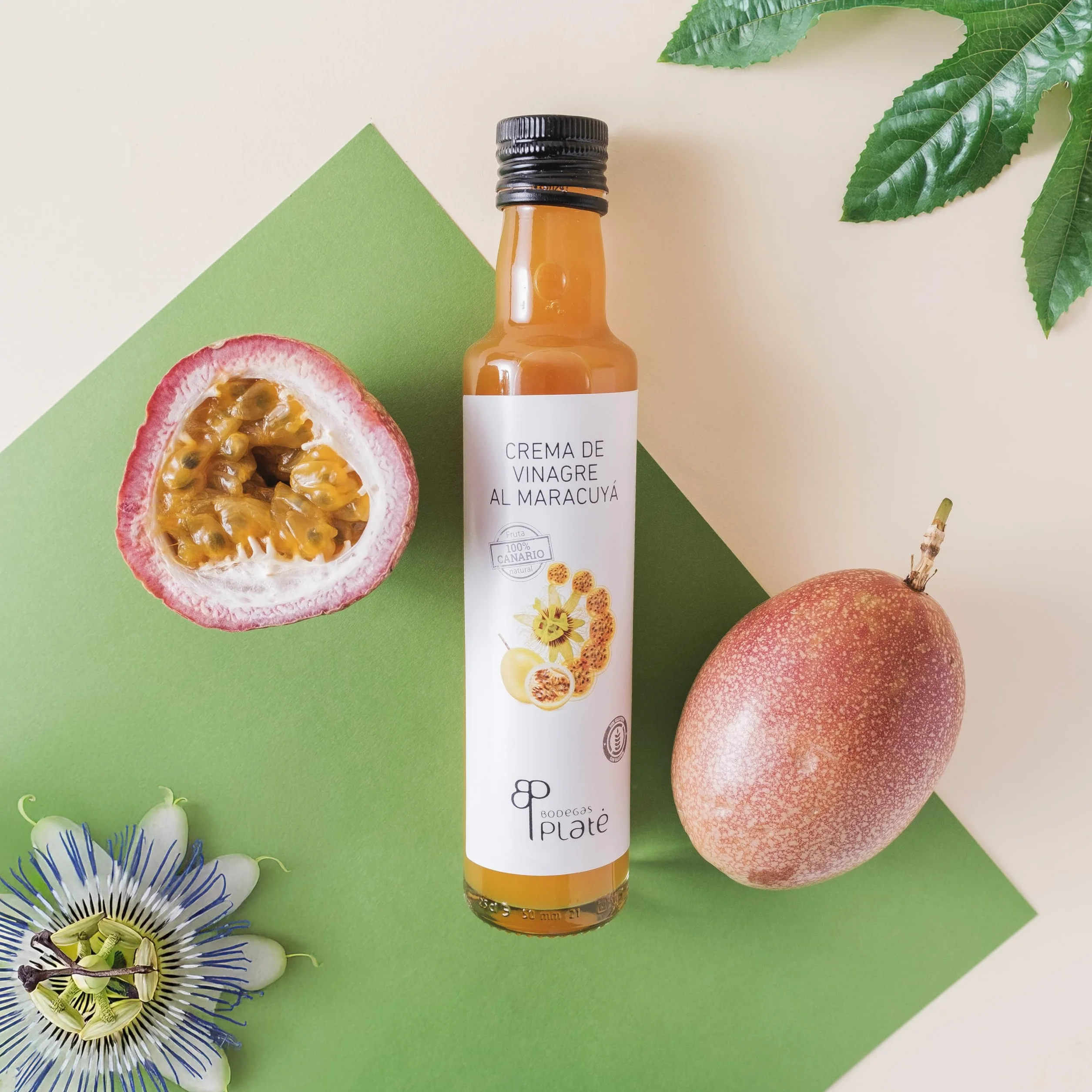 Crema de Vinagre de Maracuyá 250 ml Aderezo frutal vegano sin gluten