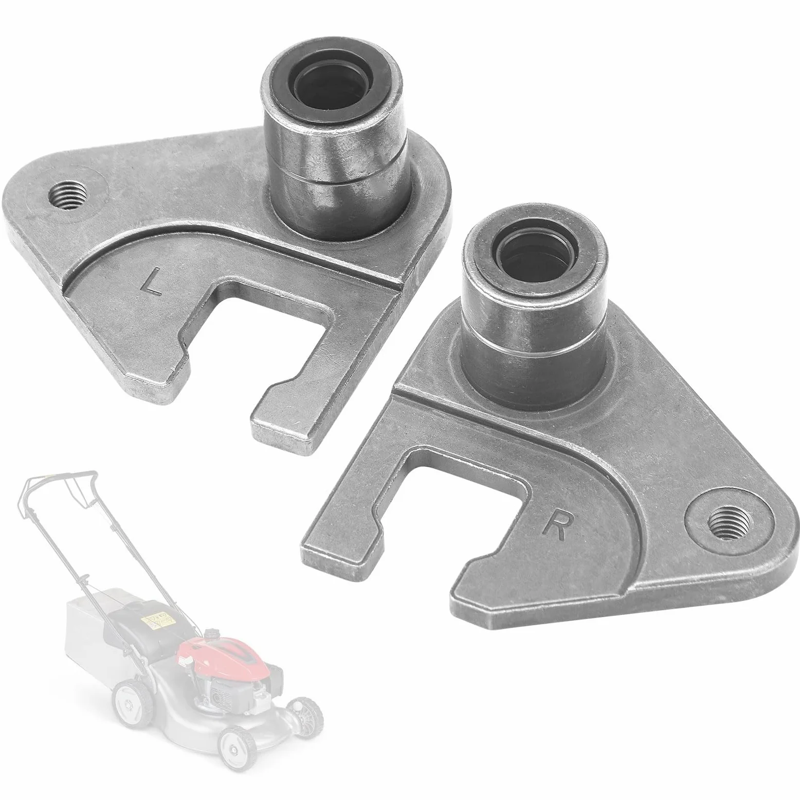 Brazo de ajuste izquierdo 42940-VG3-B01 y brazo de ajuste derecho derecho 42930-VG3-B01 compatible con cortacésped Hon-da para LH HRR216 K10 VKAA, etc