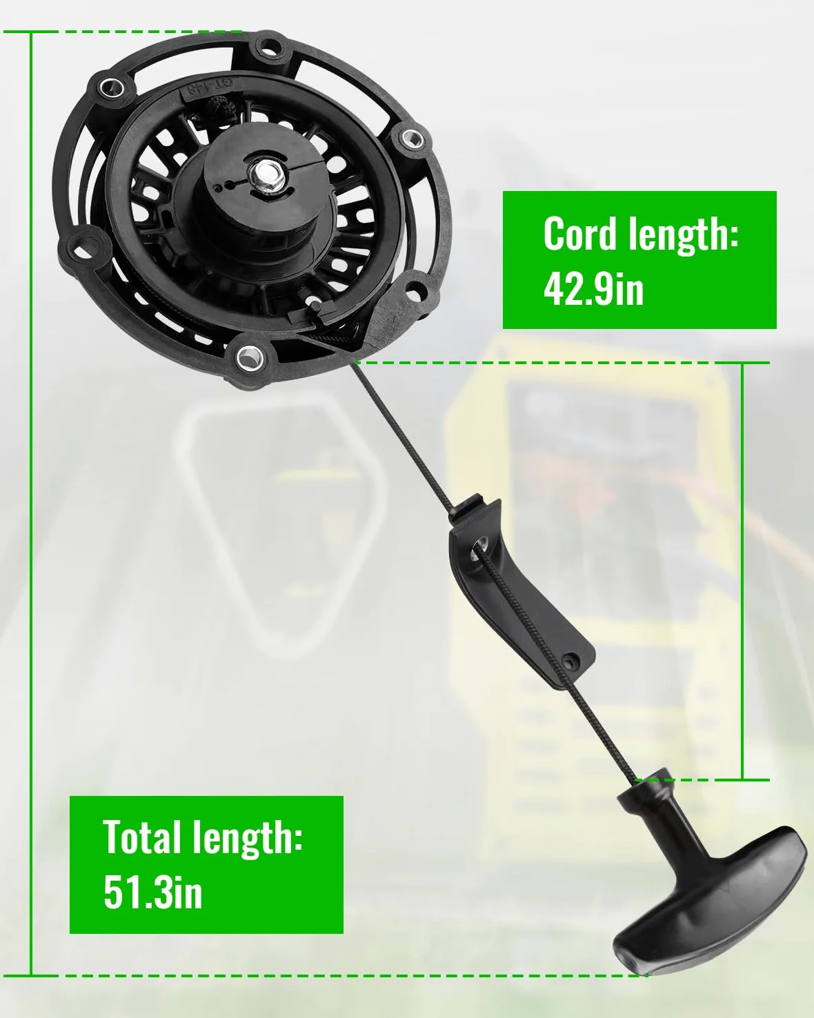 Conjunto de arranque de retroceso para generador de frecuencia variable Champion de 24 V 2500 W, apto para Ryobi 636996002 RYi2300BTA RYi2300 RYi2300BT Reemplaza 100075051-0001