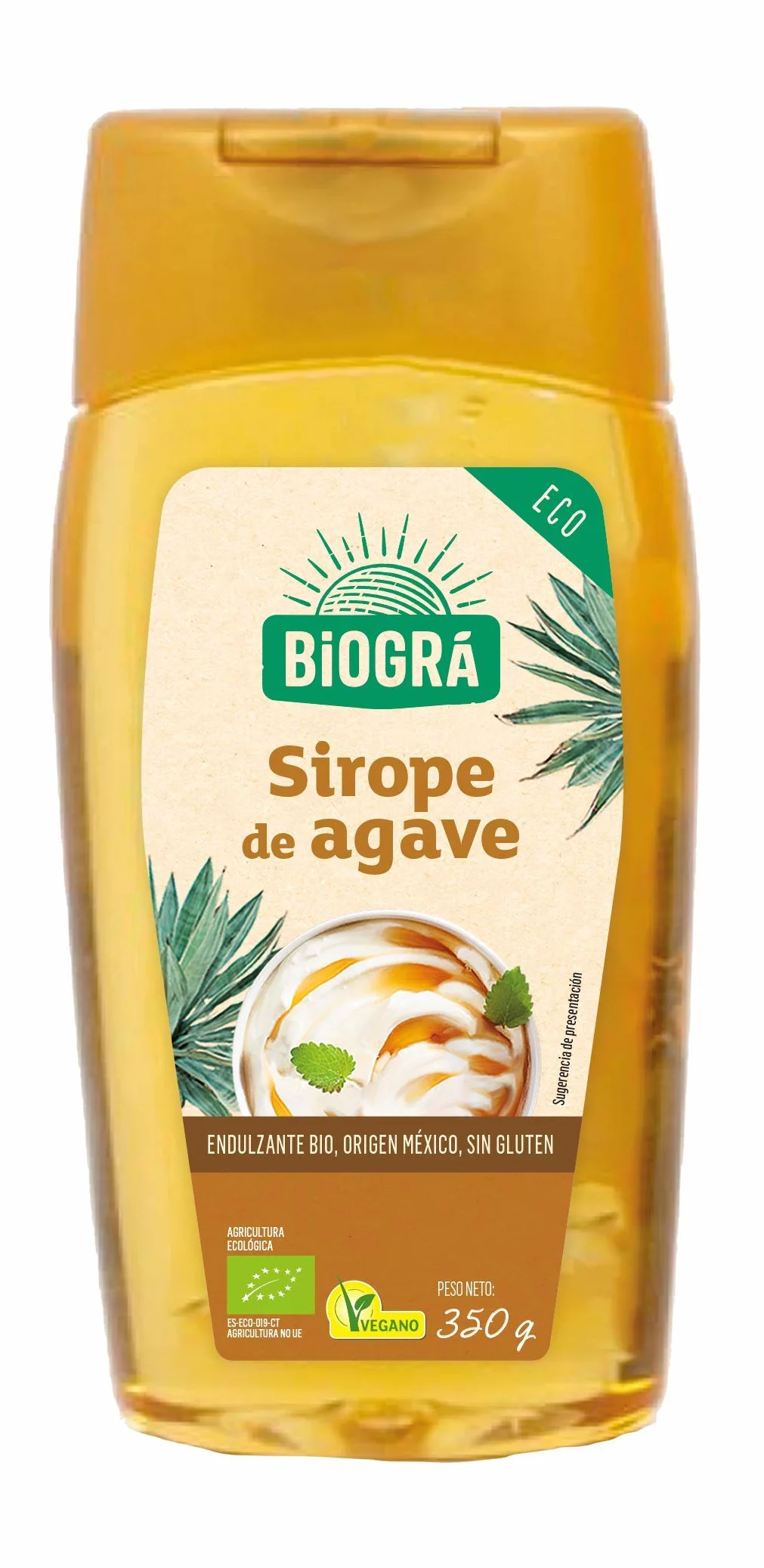 BIOGRÁ Sirope de Ágave Endulzante Natural 350 g