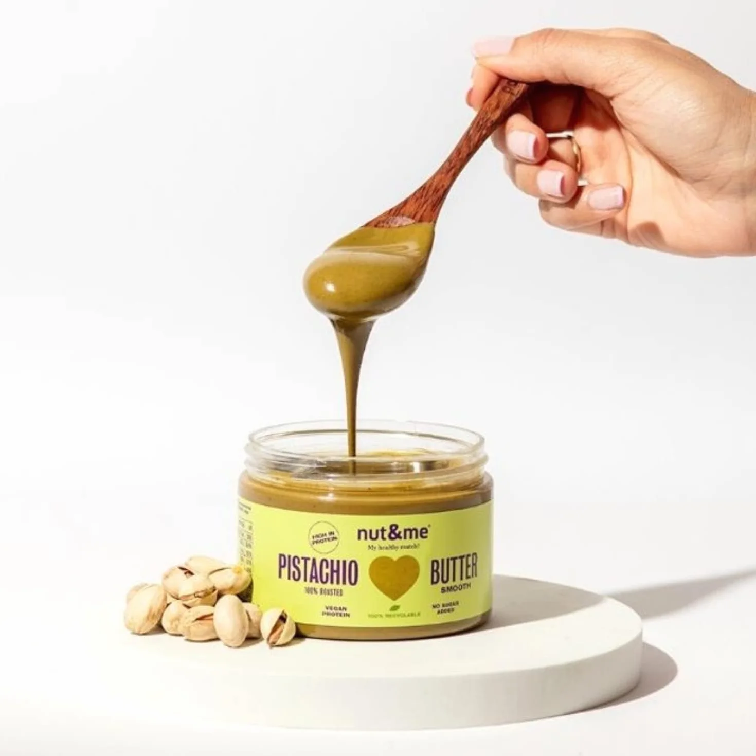 Nut&me Crema de Pistacho 250 g 100% Pistacho Sin Azúcares Añadidos Vegano Sin Gluten Keto